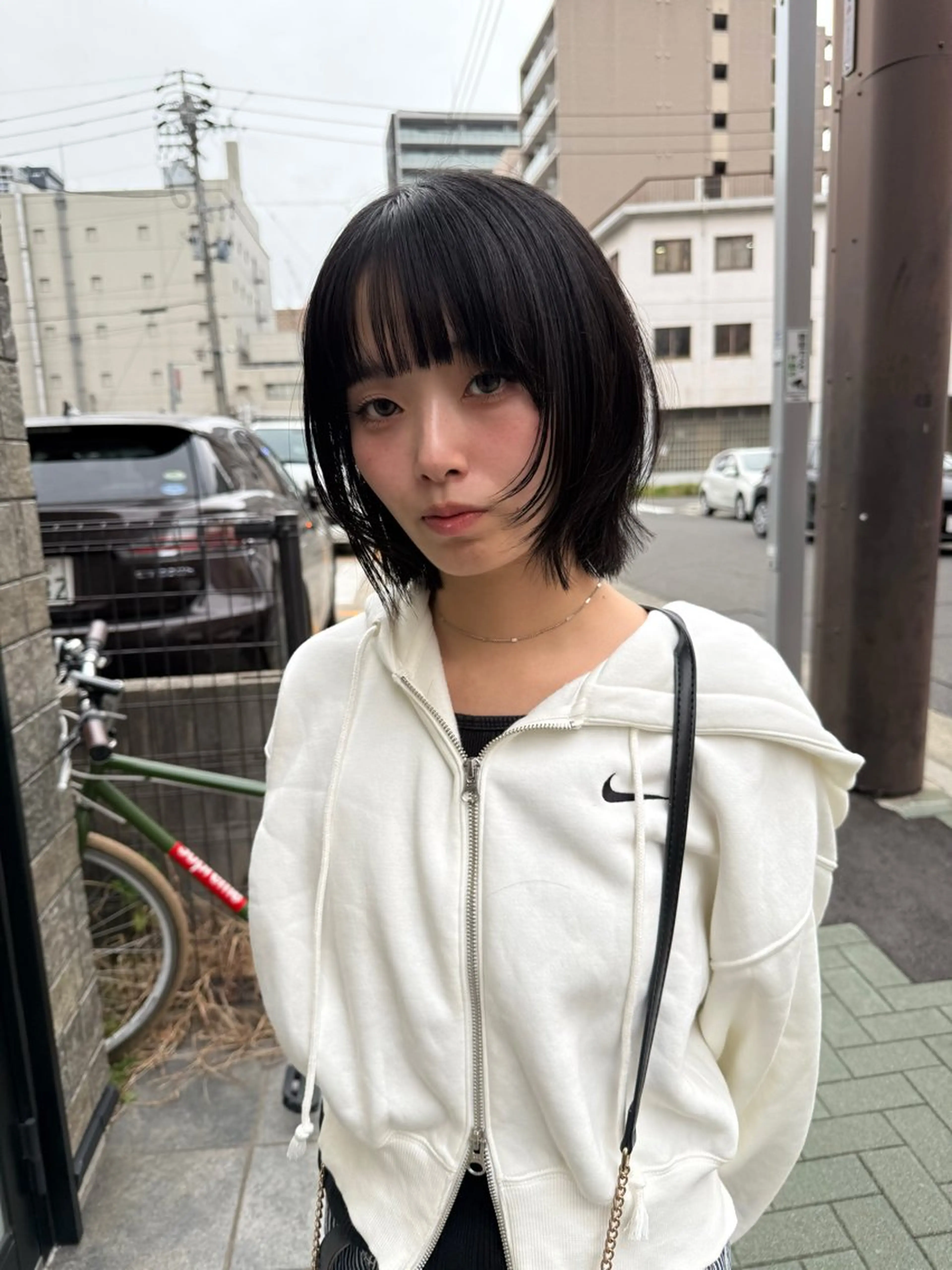 ミディアム ボブレイヤー ボブ レイヤーカット ヘアカラー 舟橋耀/ブリーチカラ ー/レイヤーカットのヘアスタイル