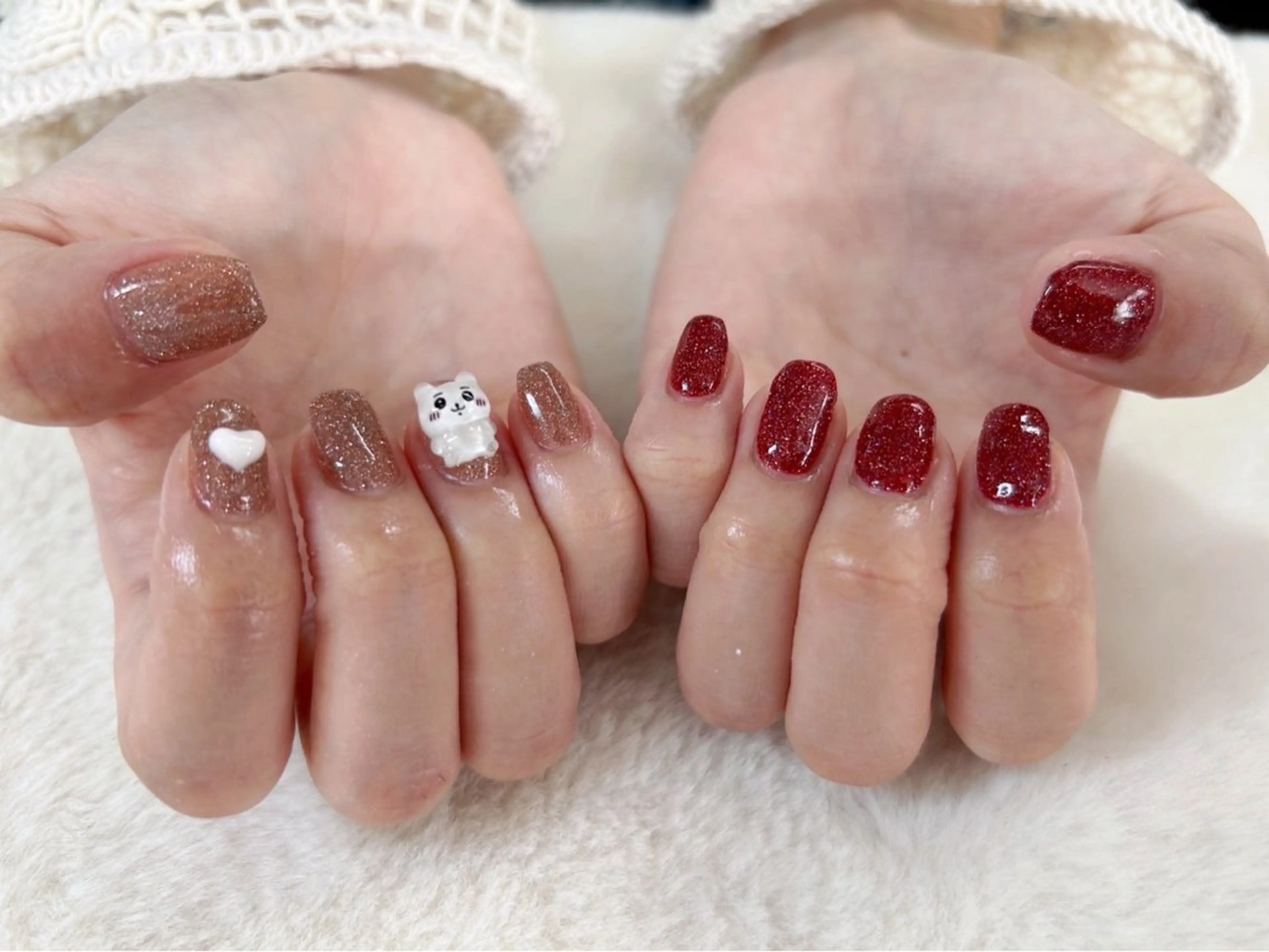 ネイル フラッシュネイル キラキラネイル ハンドネイル フットネイル ハンドケア 心斎橋Salon Epokkuのネイルデザイン