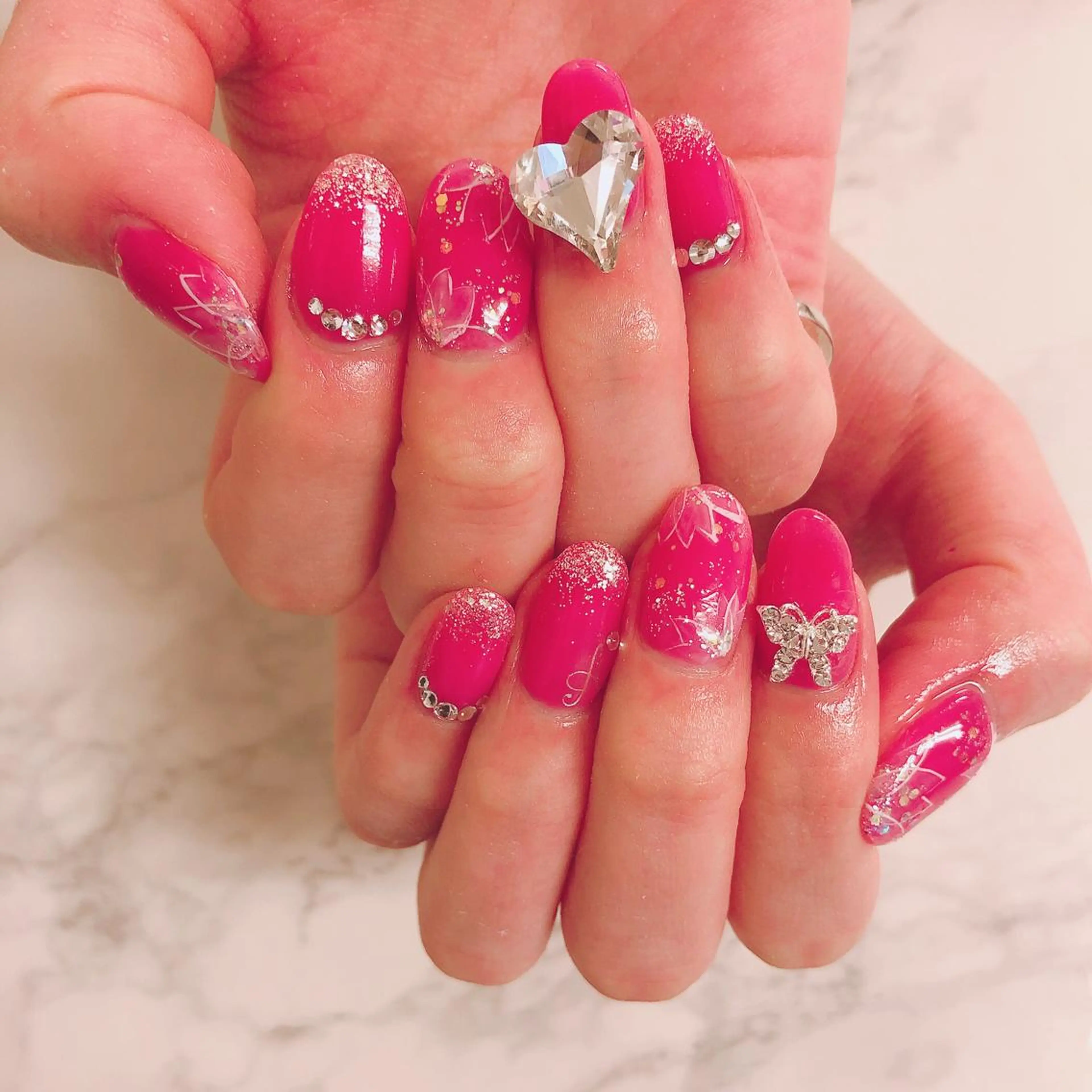 ネイル 桜ネイル ジェルネイル ピンク 春ネイル ono megumiのネイルデザイン