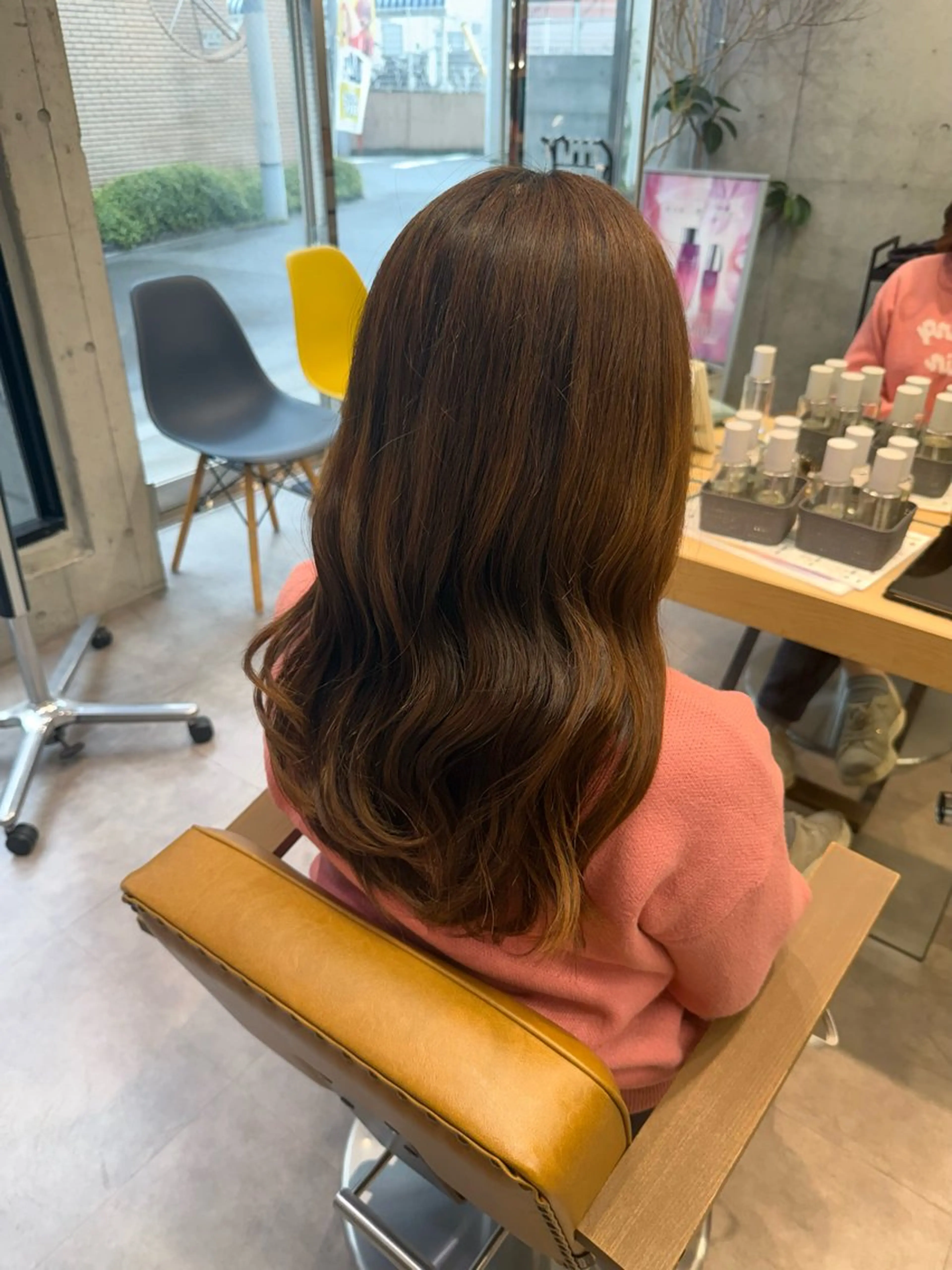 セミロング トリートメント 透明感/艶カラー/ 暖色/ゆな🫧のヘアスタイル