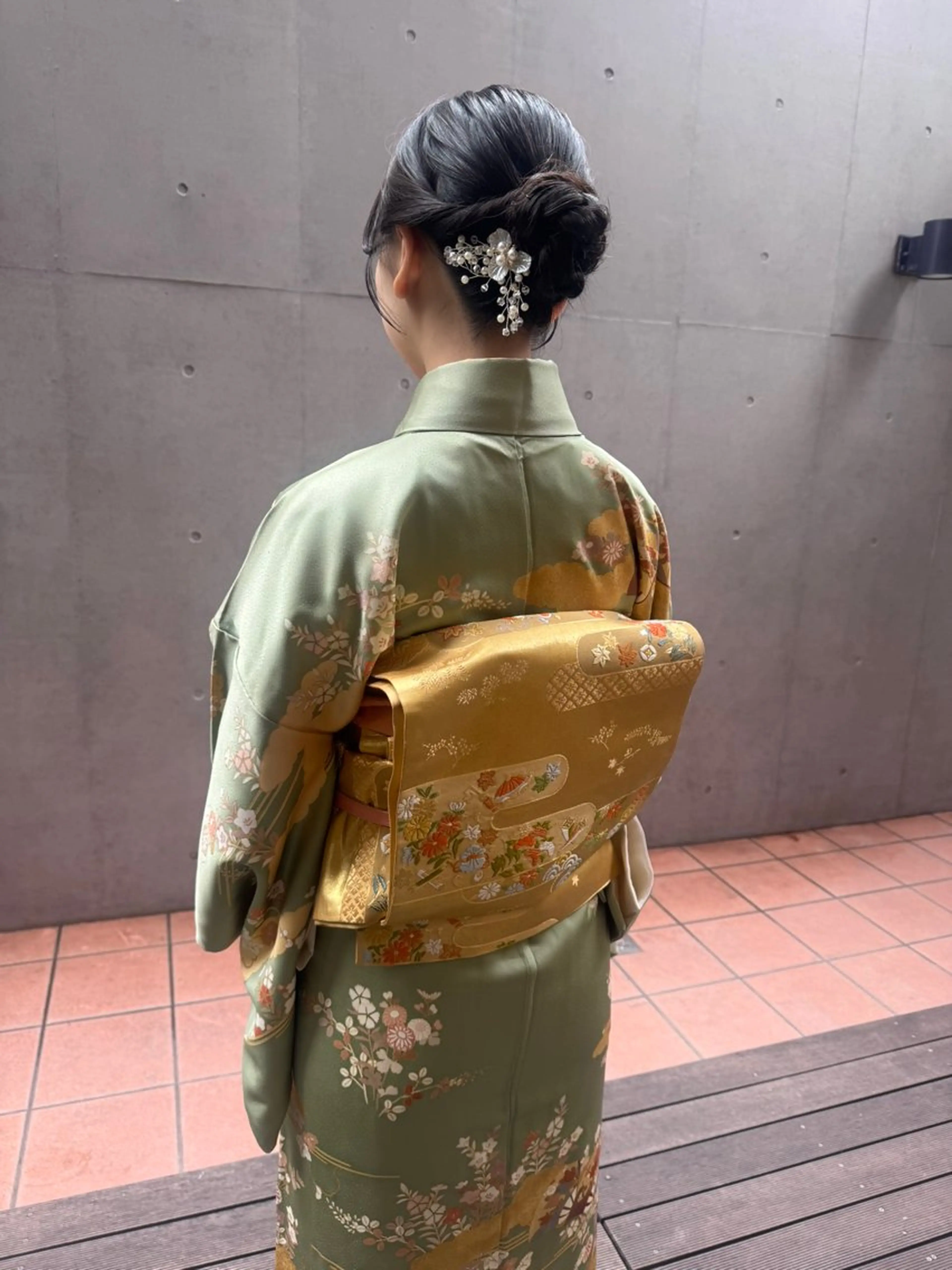 ミディアム 着付け 🎗️【ヘアセット 美眉】吉川玲🎗️のヘアスタイル