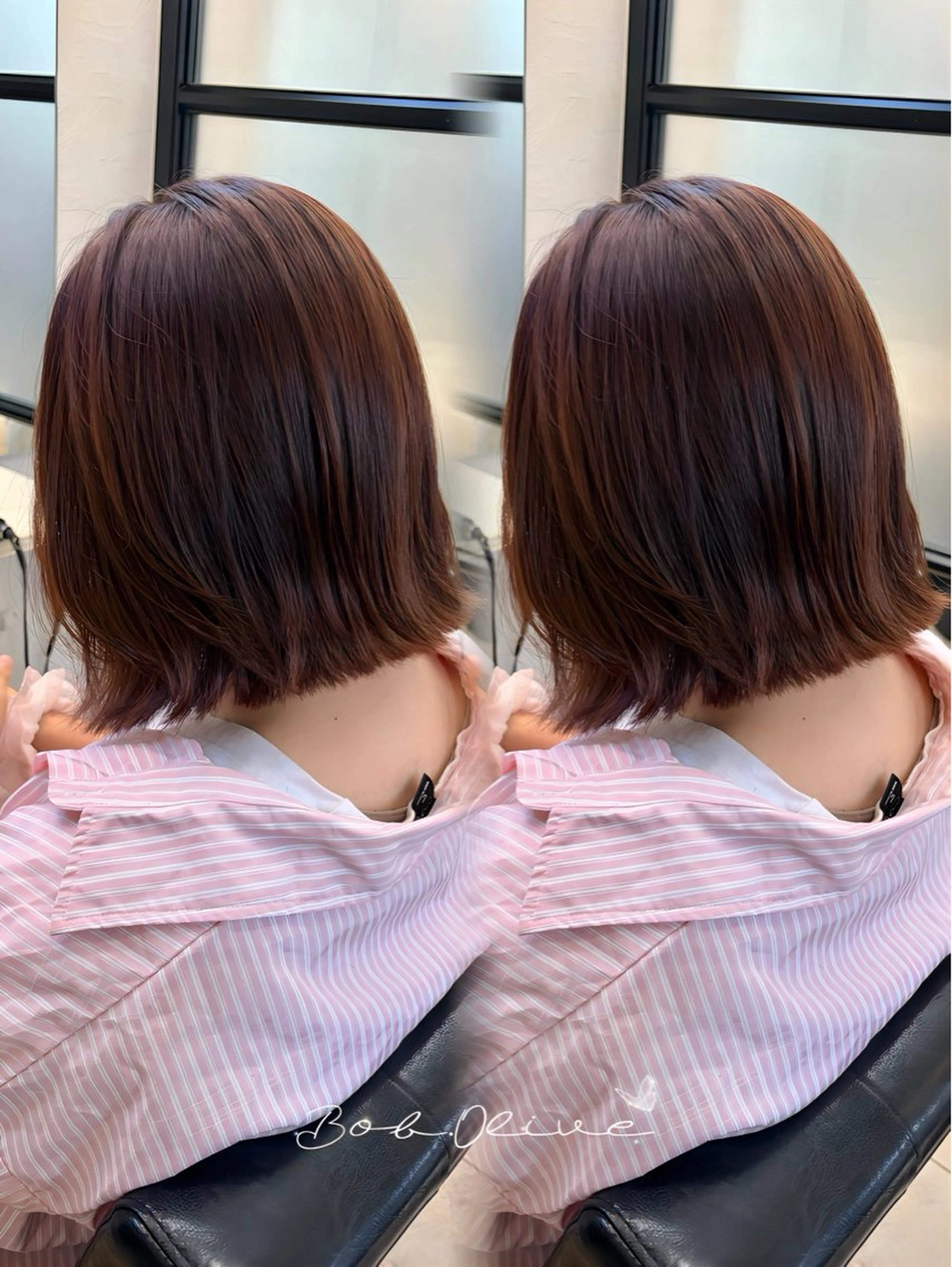 ミディアム カラー カット ヘアカラー トリートメント MAKO/モテ髪/ ハイトーン/赤みなしのヘアスタイル