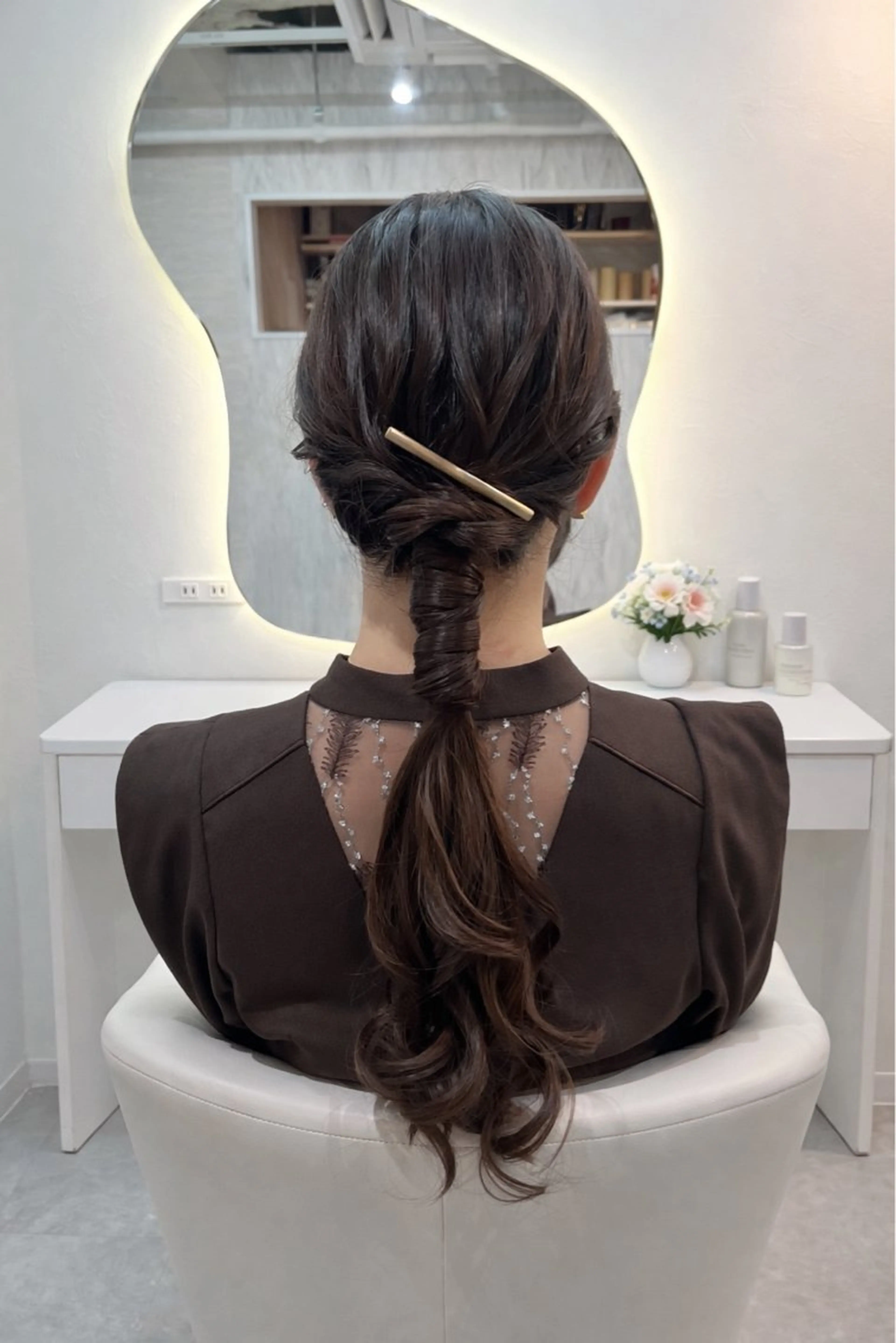 ロング ヘアセット 艶感ハイトーン/ 池袋/mei🩶のヘアスタイル