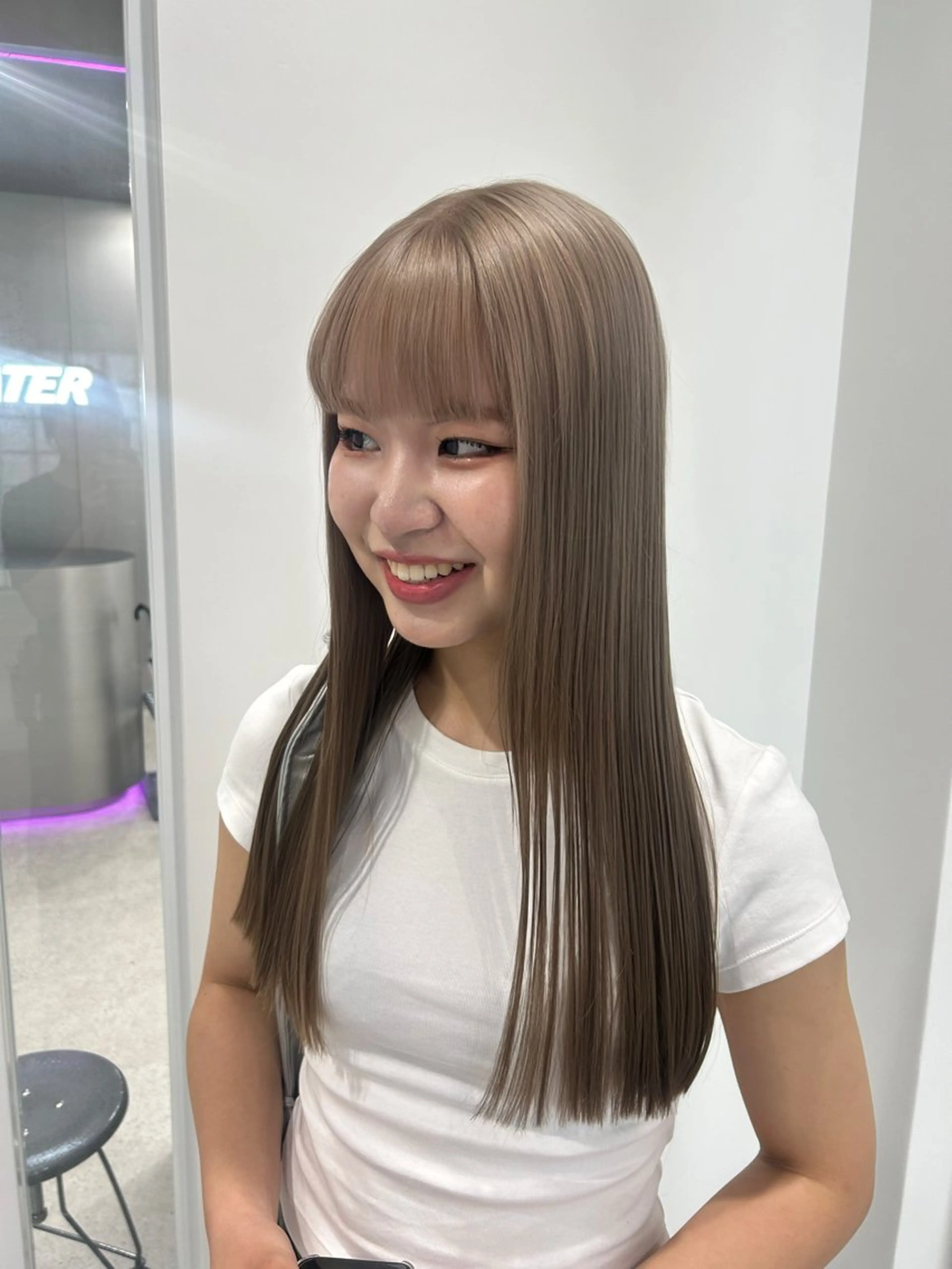 ロング カラー カット 縮毛矯正 愛結 暖色カラー🎀🩰のヘアスタイル