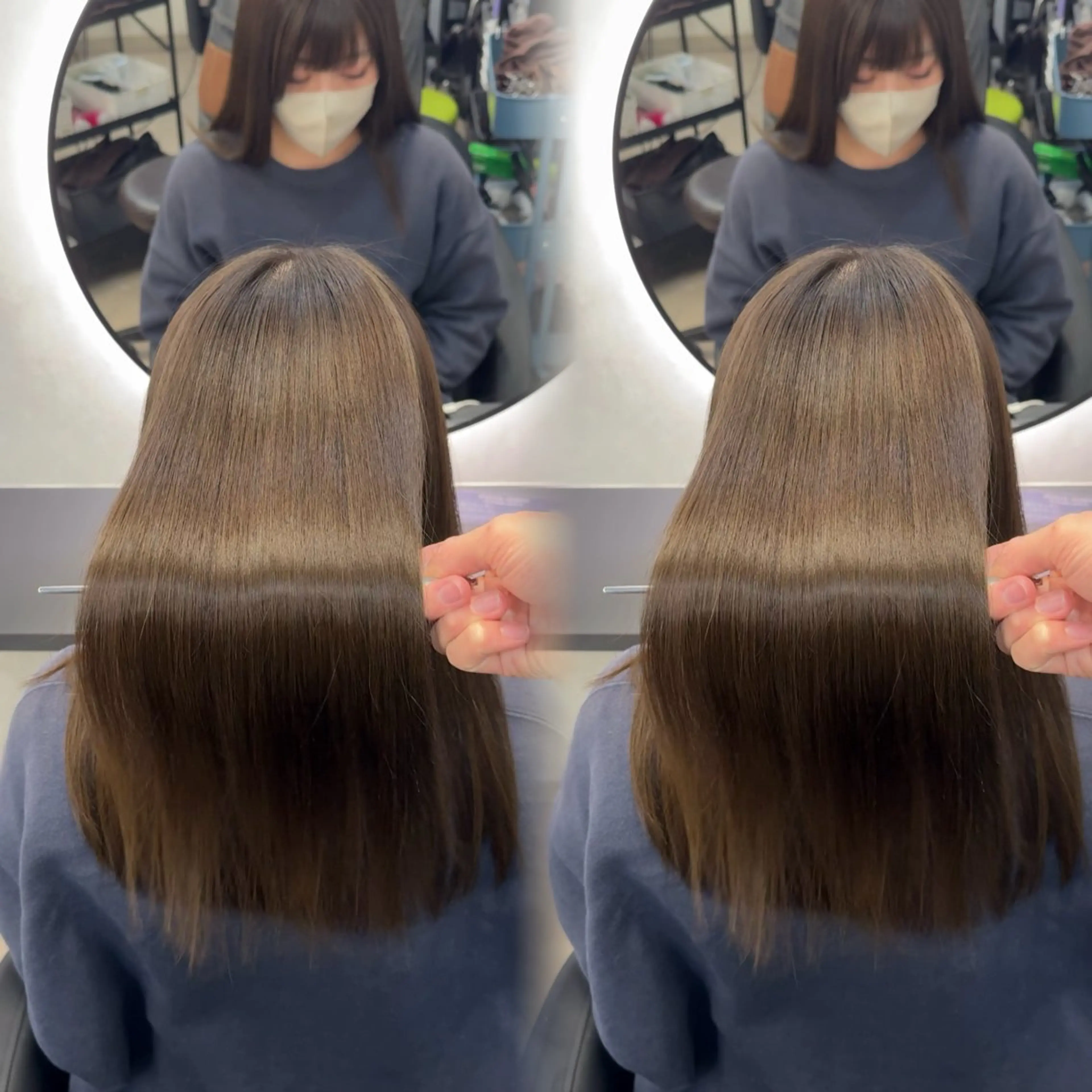 ロング ヘアアレンジ カット ヘアカラー 縮毛矯正 トリートメント 新宿 /髪質改善/ 縮毛矯正/ヒュウガのヘアスタイル