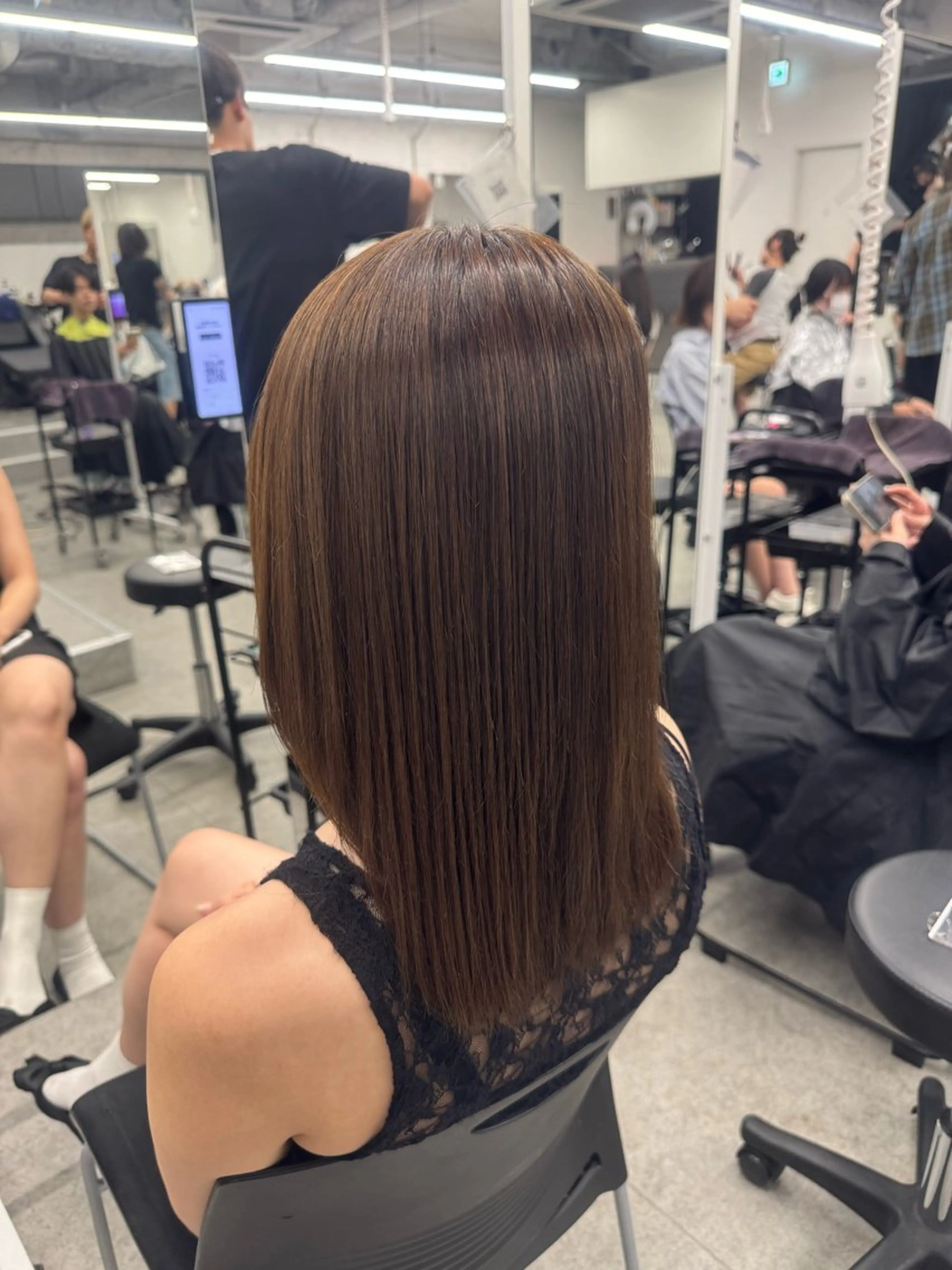 ミディアム カラー トレンド暖色/ sayaka🍒のヘアスタイル