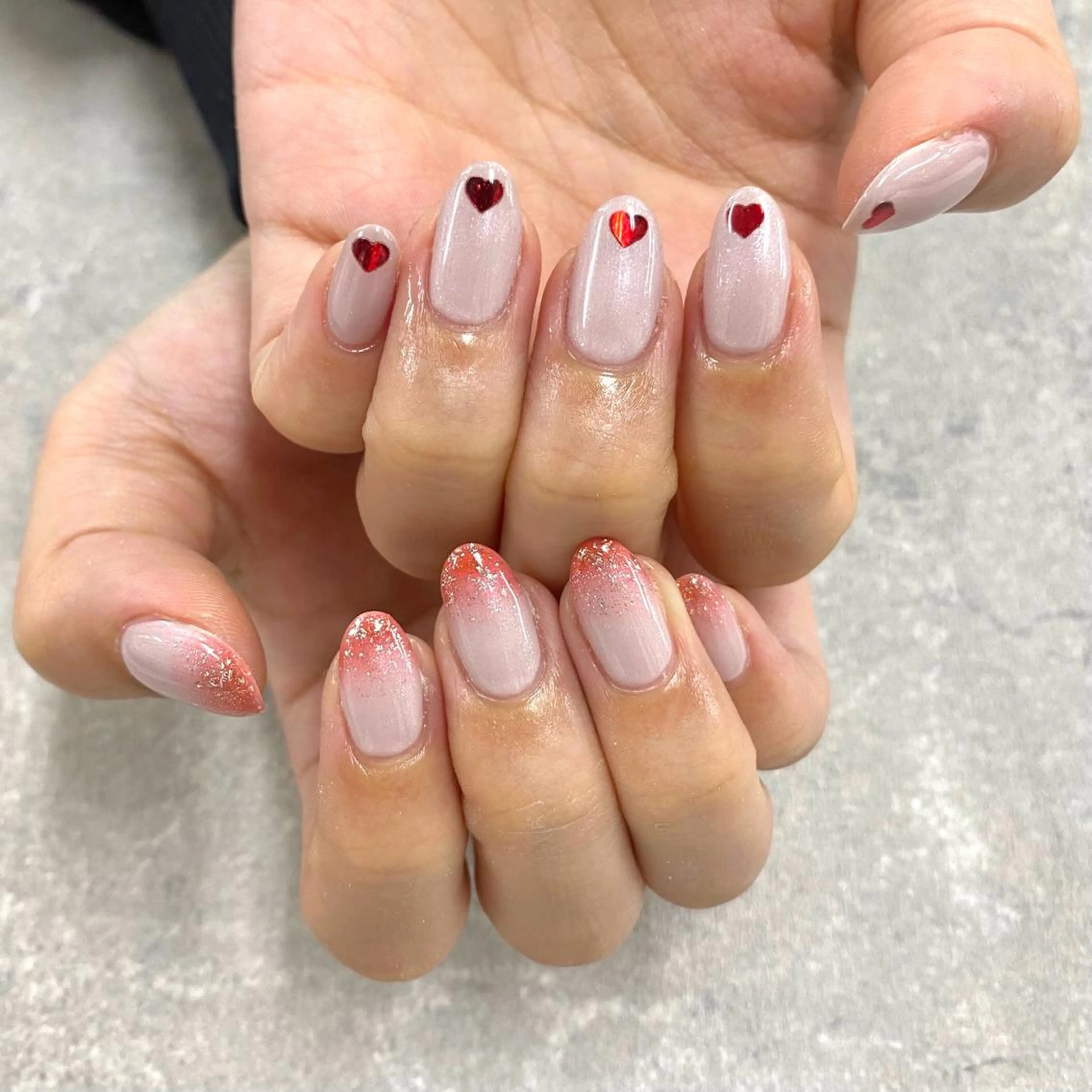 ネイル フットネイル フレンチネイル ジェルネイル ガラスフレンチ グラデーション NUMAZAWA KASUMIのネイルデザイン