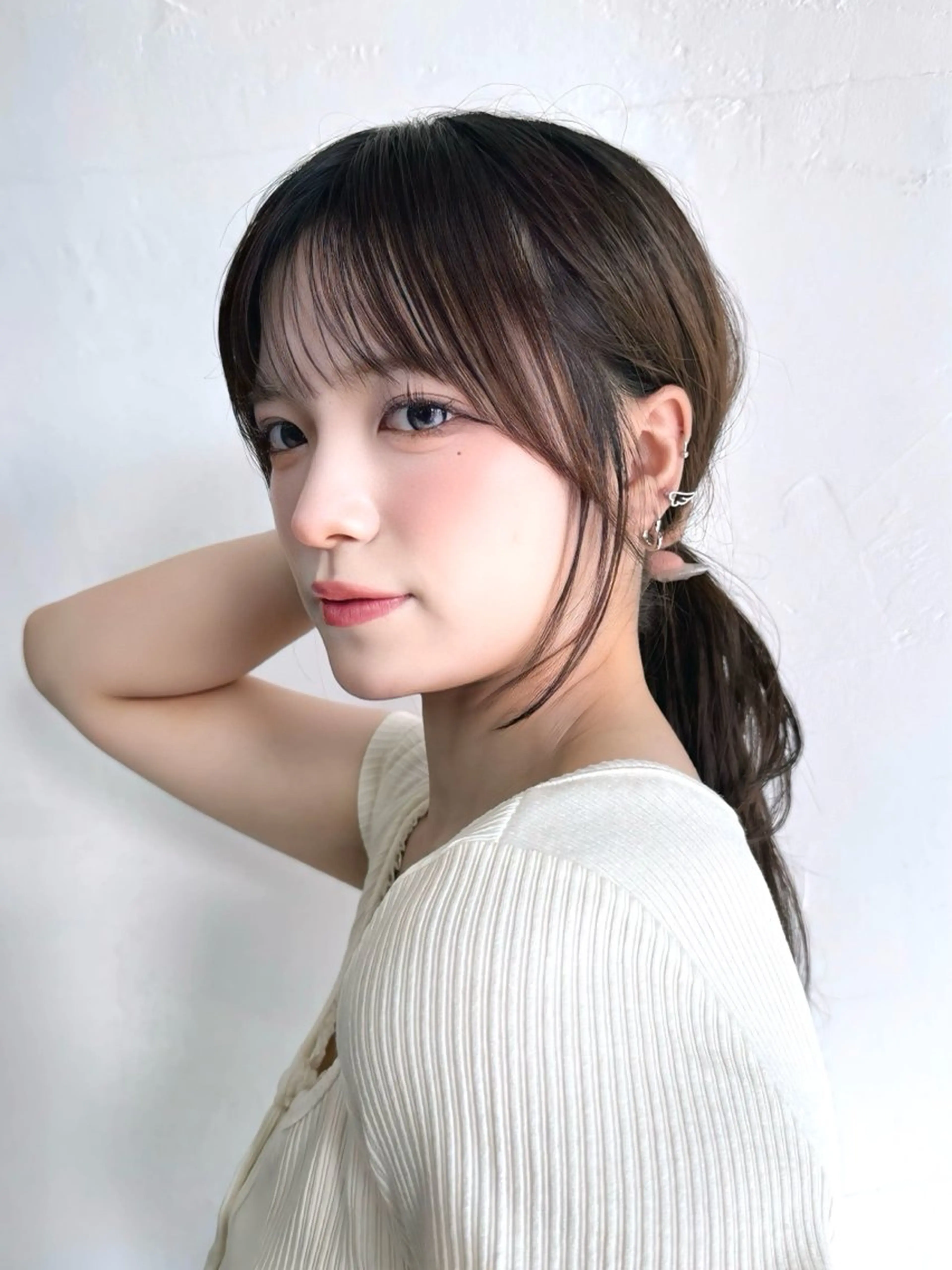 ロング けんけん cachecacheのヘアスタイル