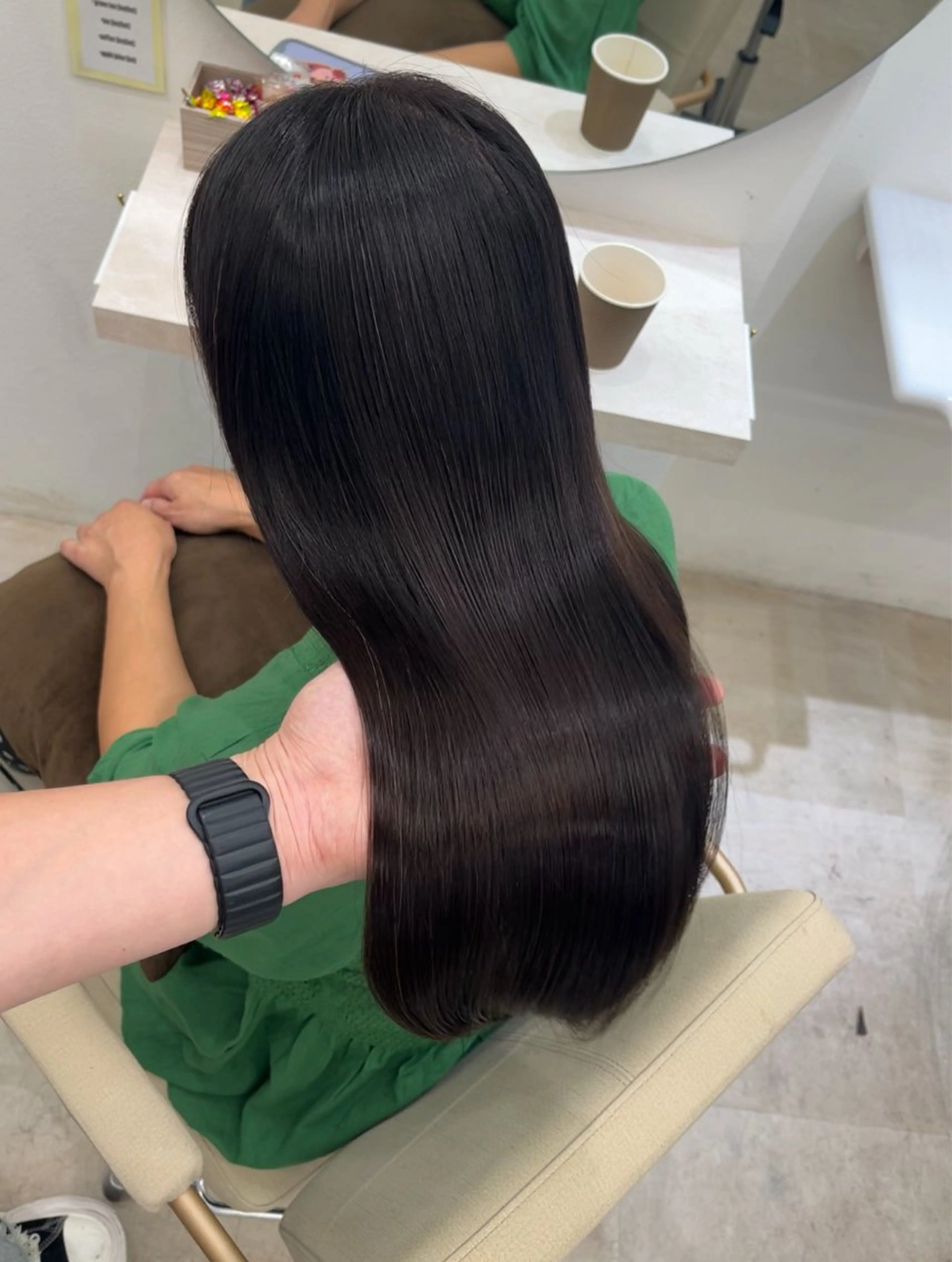 ロング カット ヘアカラー 縮毛矯正 トリートメント 髪質改善/縮毛矯正 梅田茶屋町/西尾祐作のヘアスタイル
