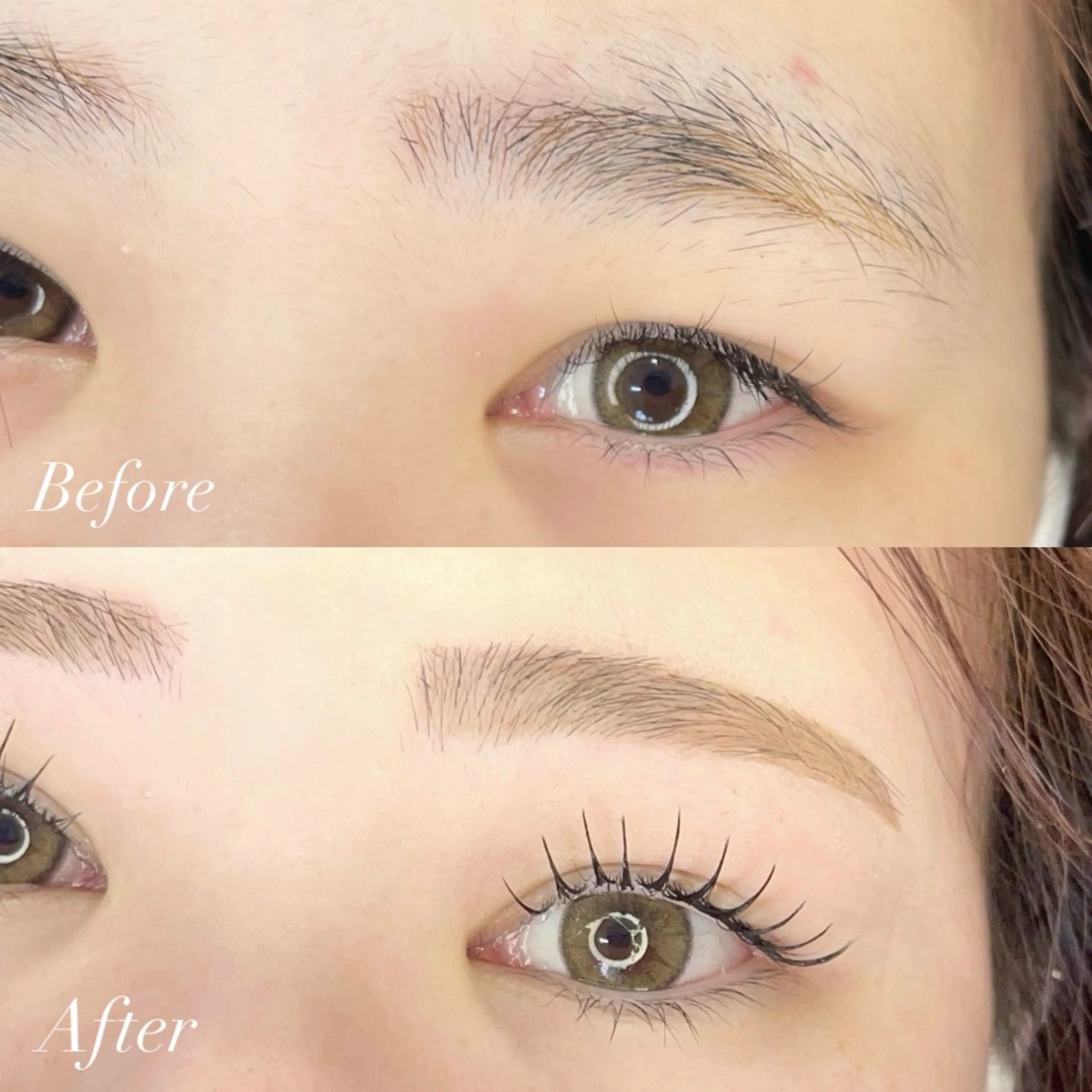 【フラット100本】エクステ×パーマ🌿✨LEDグルー使用でモチ良く🤍の写真