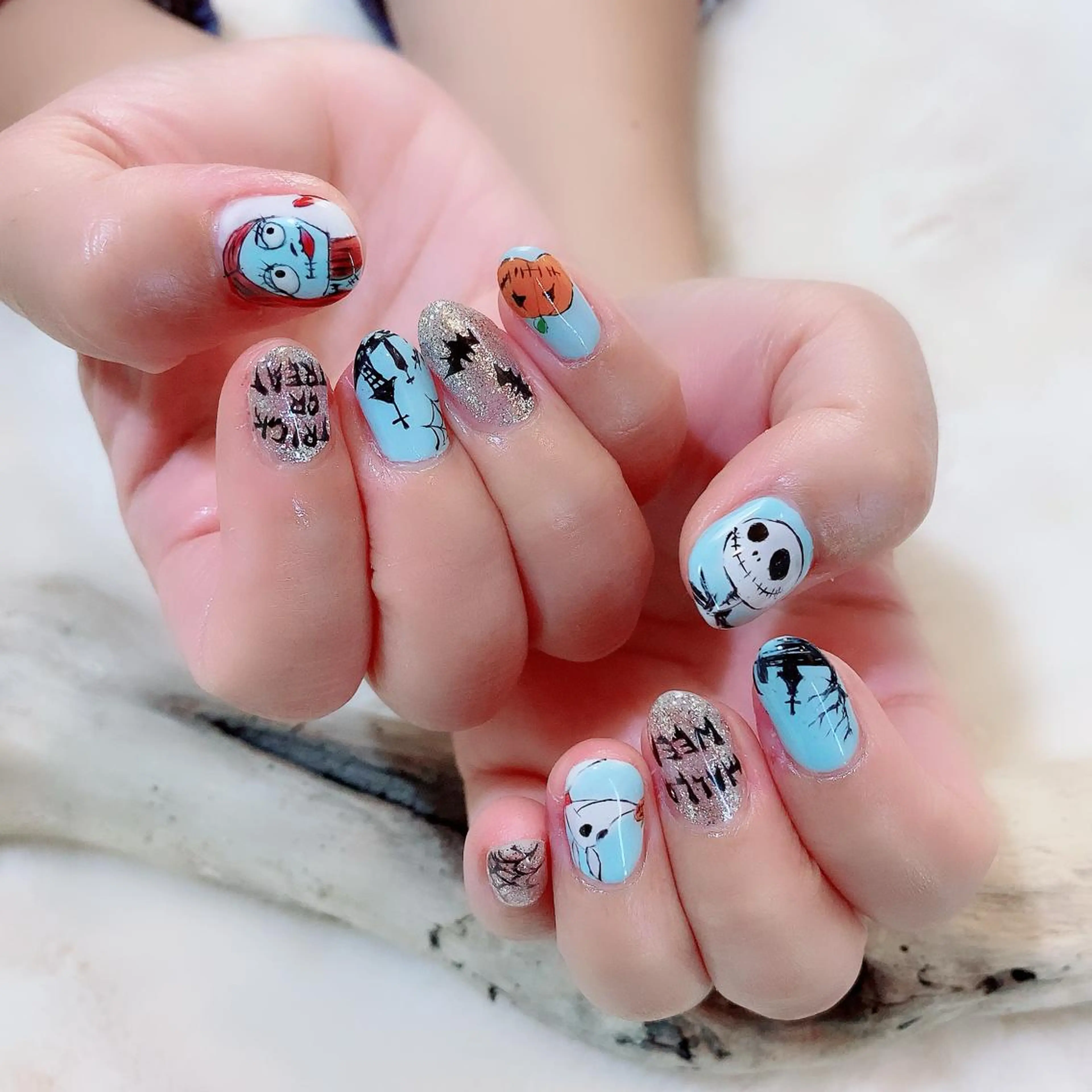 ネイル ハロウィン YAS 青柳 安代のネイルデザイン