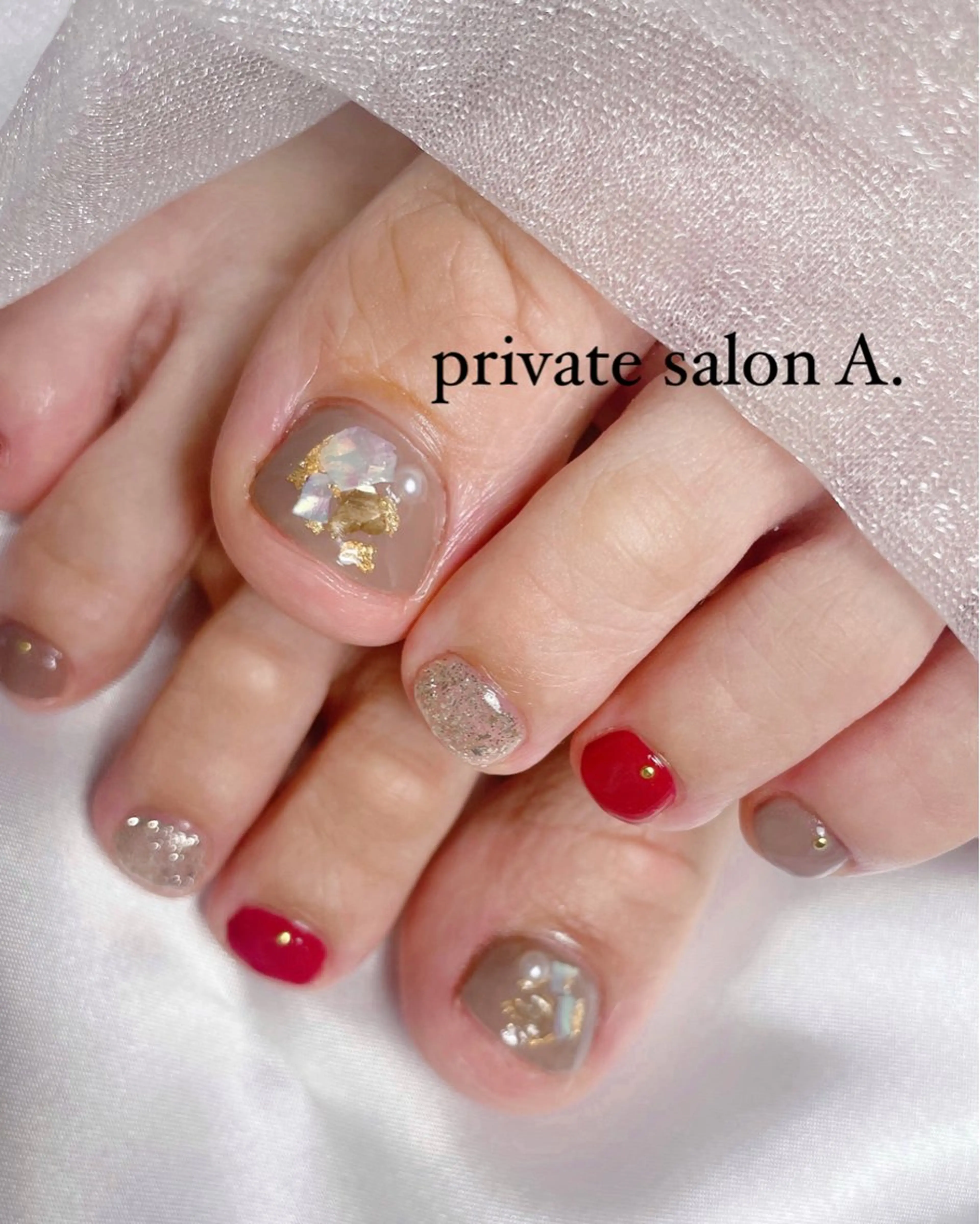 ネイル フットネイル 木村 章惠のネイルデザイン