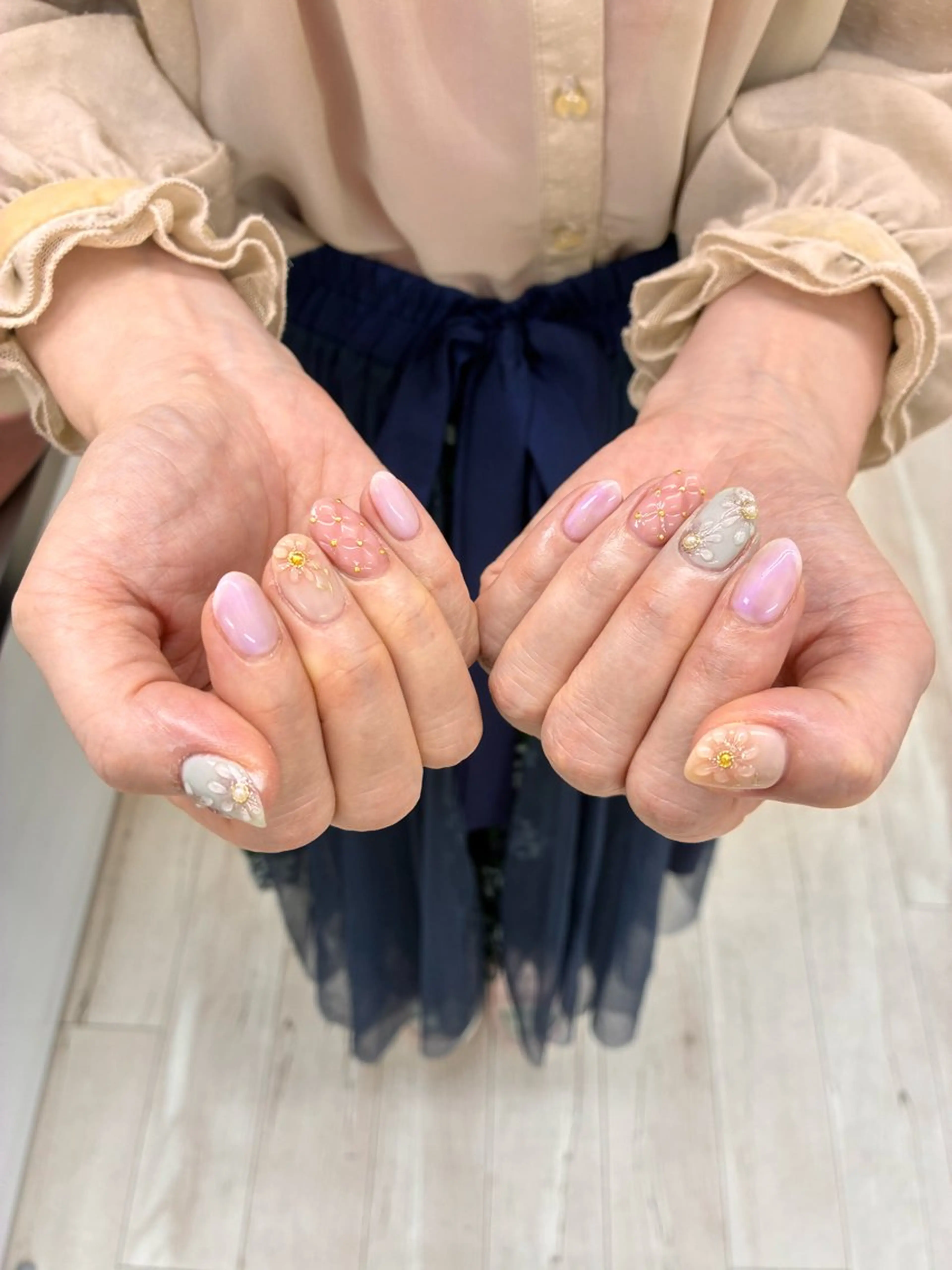 ネイル Ocean nail パラジェル 取扱い店のネイルデザイン