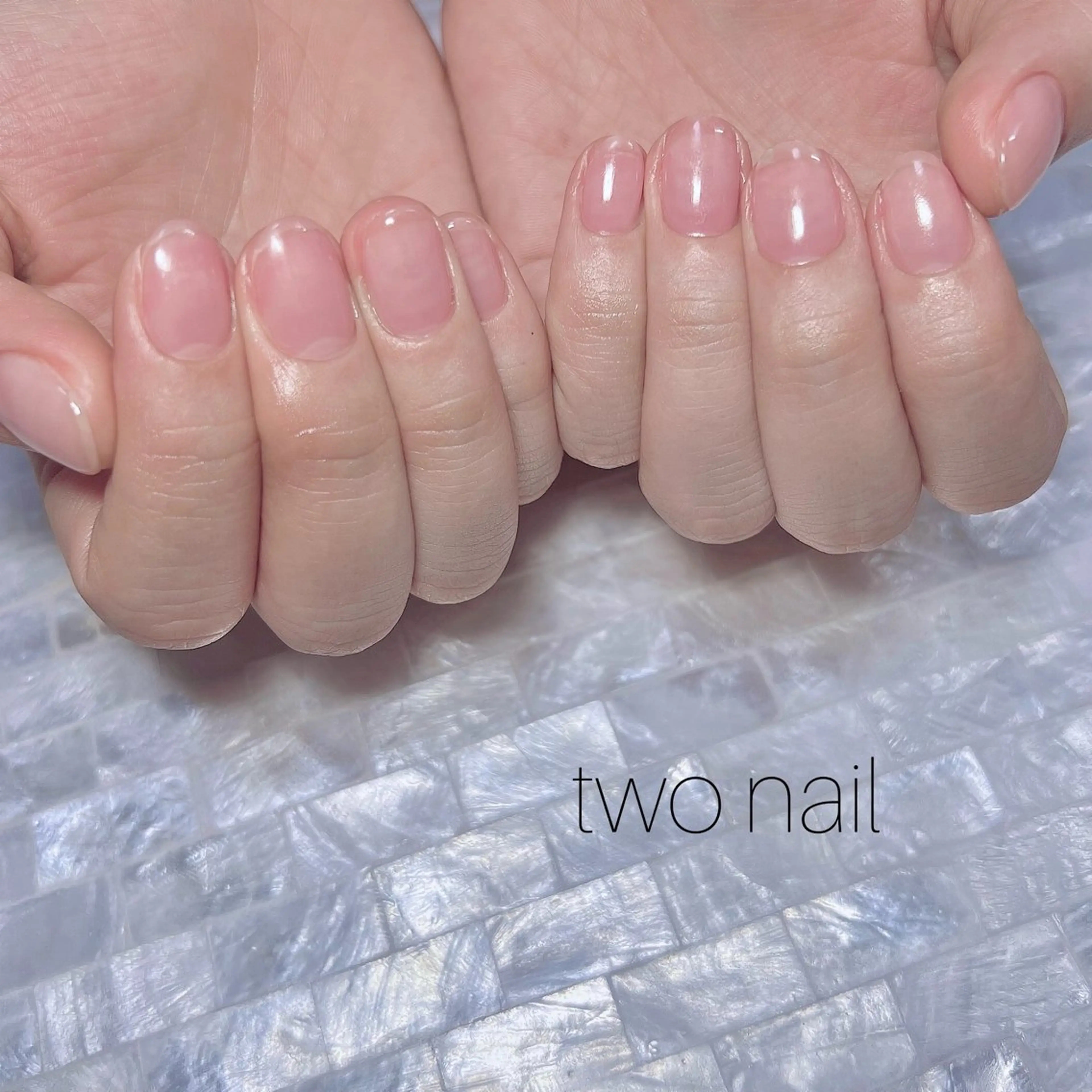 ネイル ネイルチップ ホワイト ハンドネイル two nailのネイルデザイン