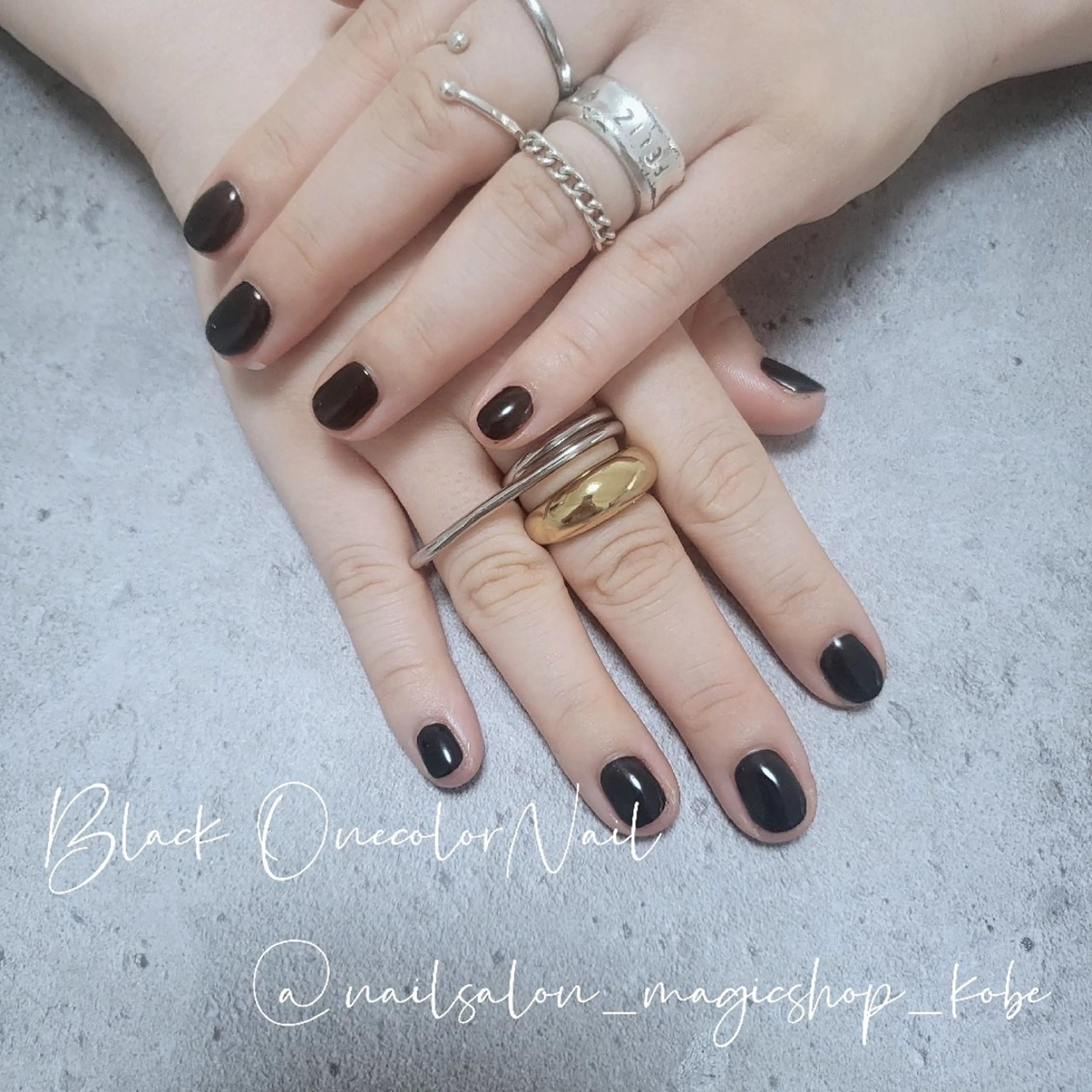 ネイル ジェルネイル ワンカラーネイル ショートネイル ソフトジェル スクエアネイル ハンドネイル Nailsalon MagicShopのネイルデザイン