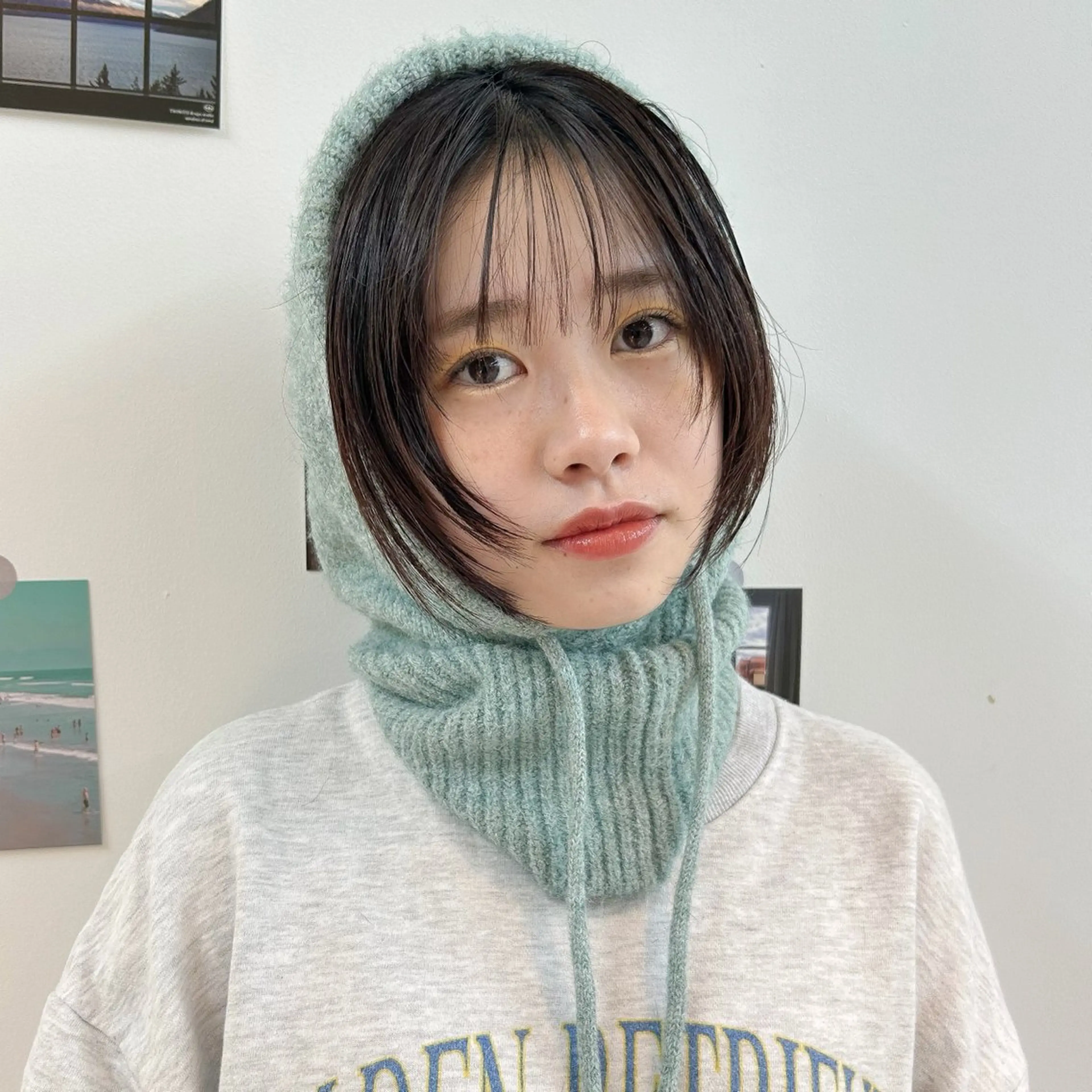 ミディアム カット ダブルカラー/韓国 ヘア/さわのあかねのヘアスタイル