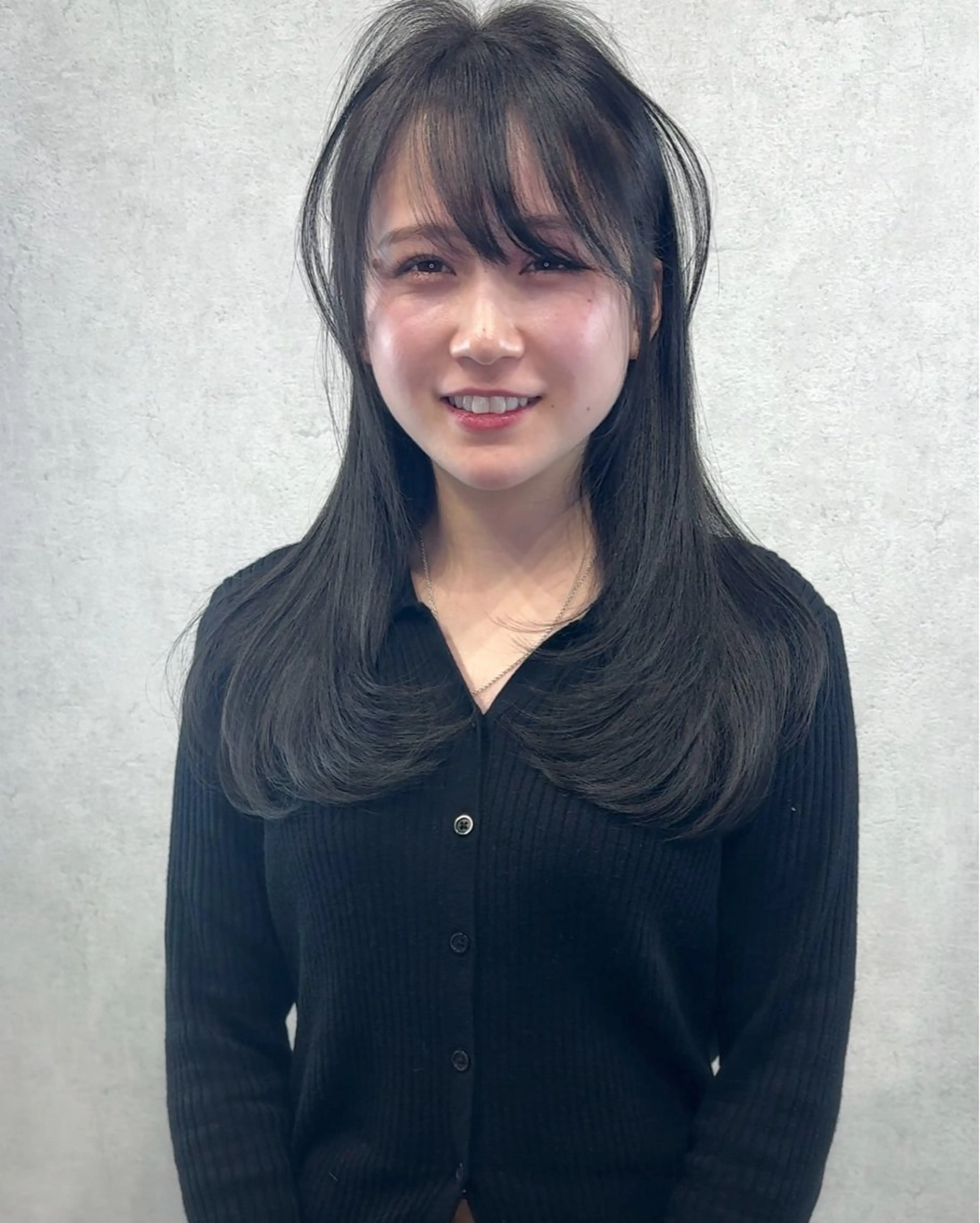 セミロング カラー ヘアアレンジ 韓国風ヘア レイヤーカット トリートメント ワンホンヘア カット ヘアカラー トリートメント アンドウ ユウ/ レイヤーカット/韓国のヘアスタイル