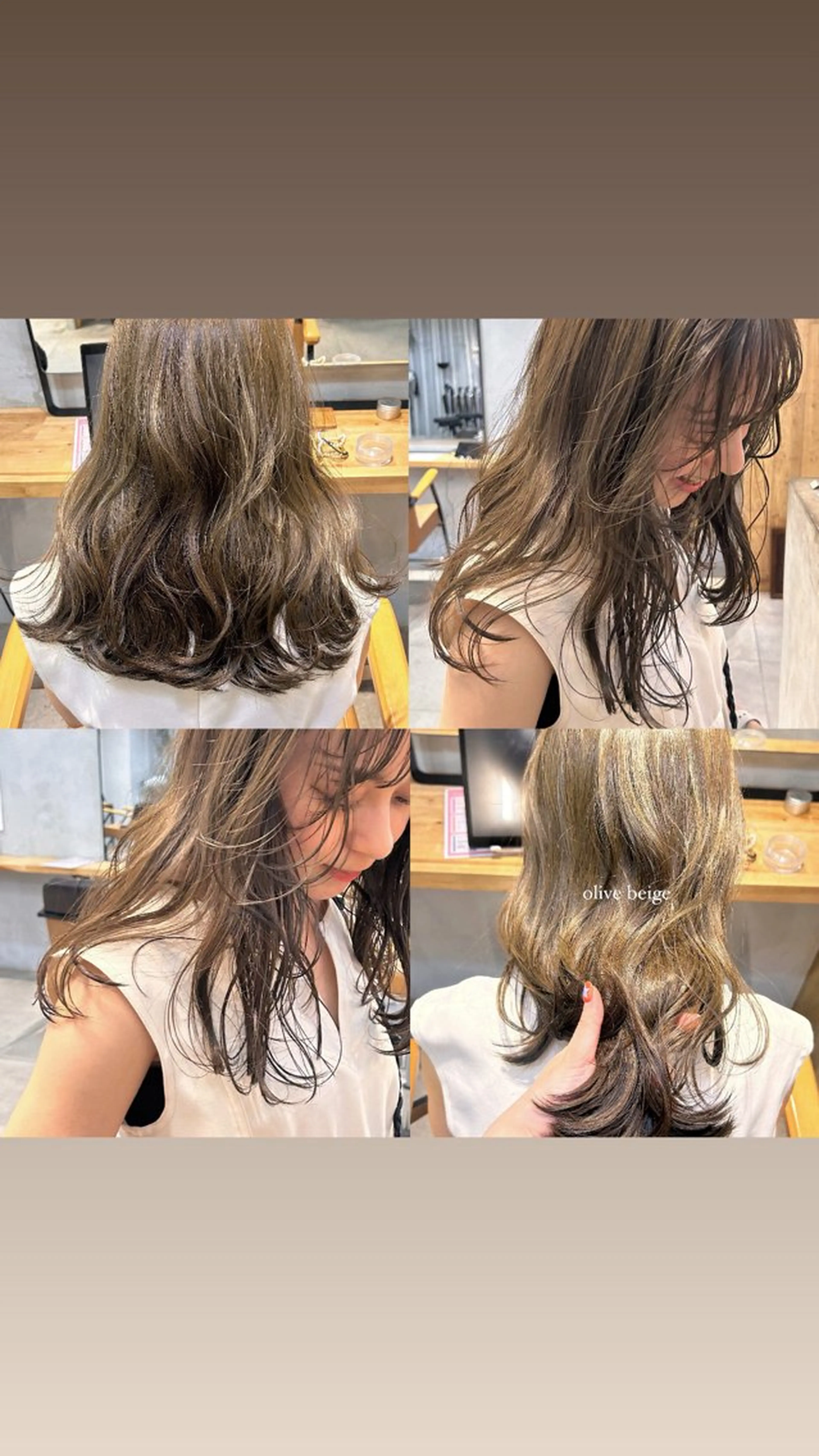 ミディアム カラー ブリーチ 透明感カラー ブリーチなしカラー カット ヘアカラー じゅわっと暖色カラー 🍊Moemiのヘアスタイル