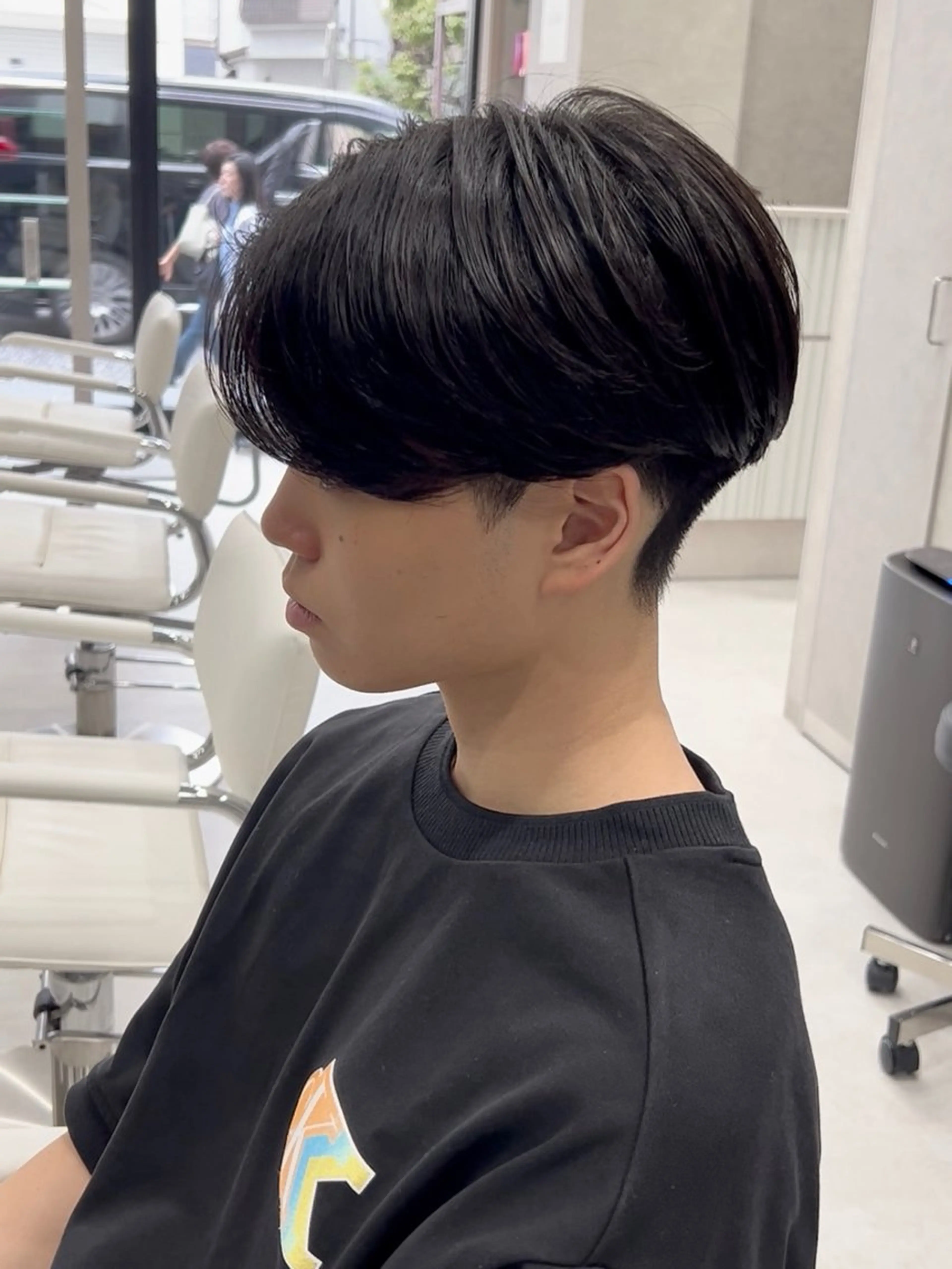 メンズ カット パーマ 縮毛矯正 毛流れ/メンズパーマ kanata/溝の口のヘアスタイル