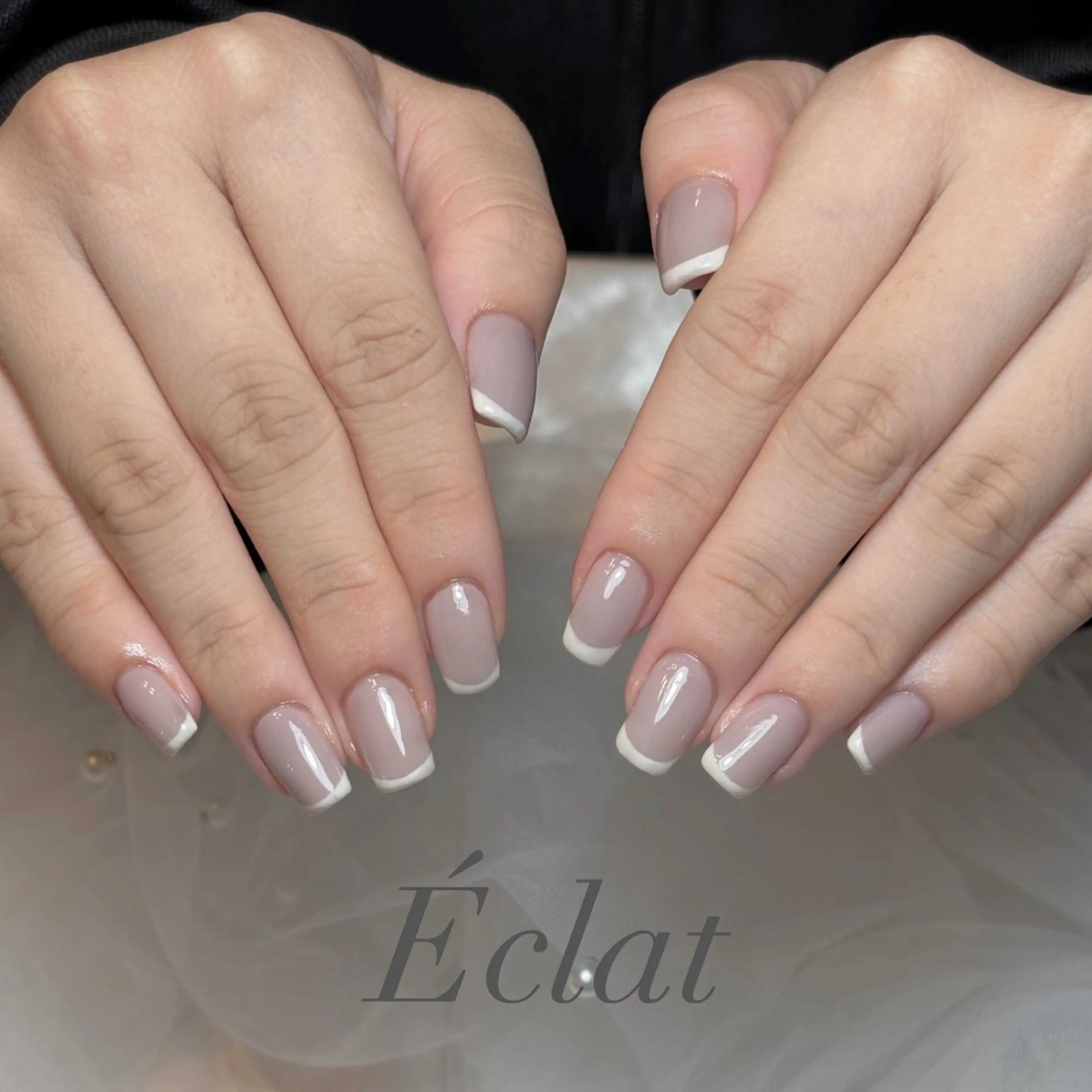 ネイル フレンチネイル ハンドネイル nail salon Éclatのネイルデザイン