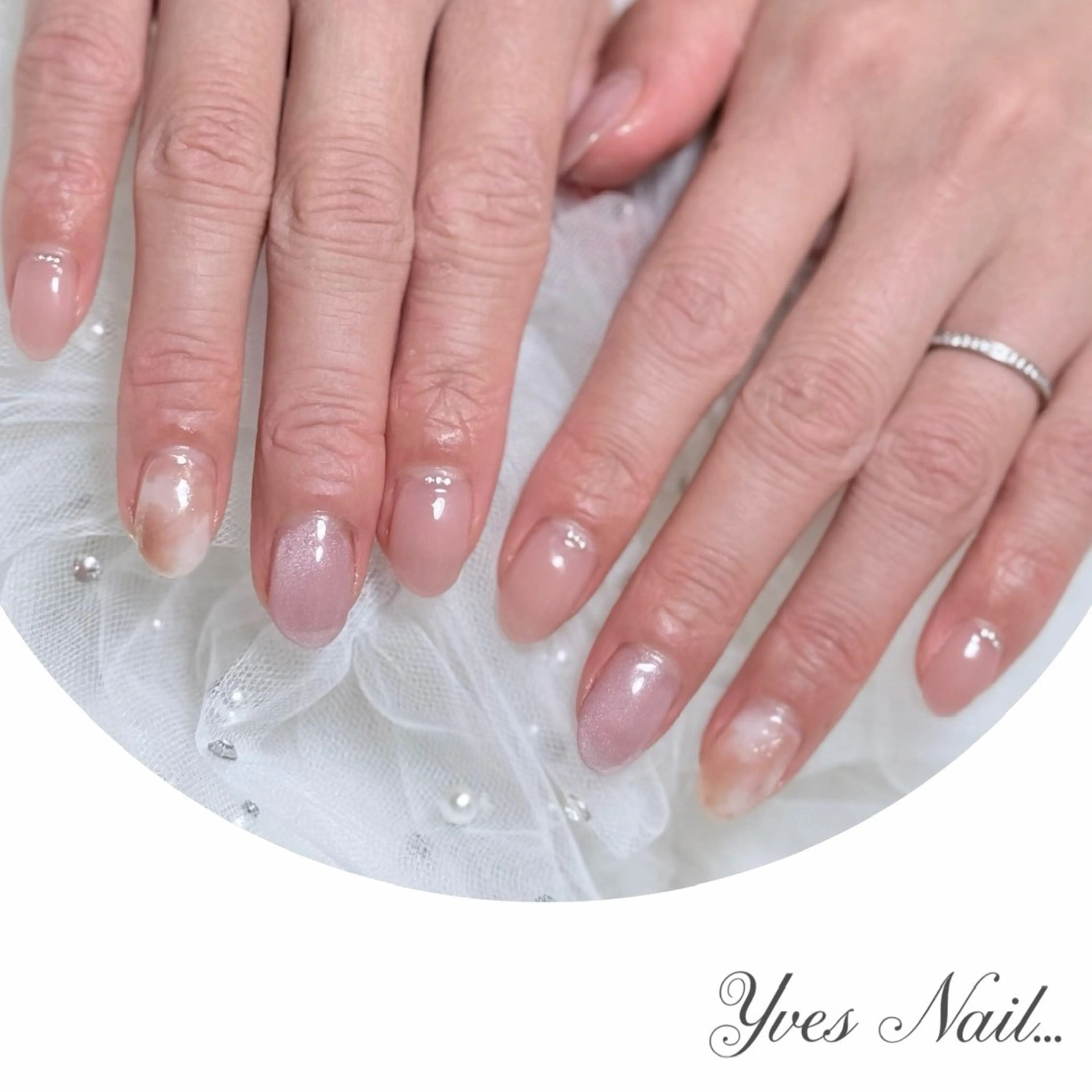 ネイル マグネットネイル ニュアンスネイル シンプルネイル ハンドネイル kanno yのネイルデザイン