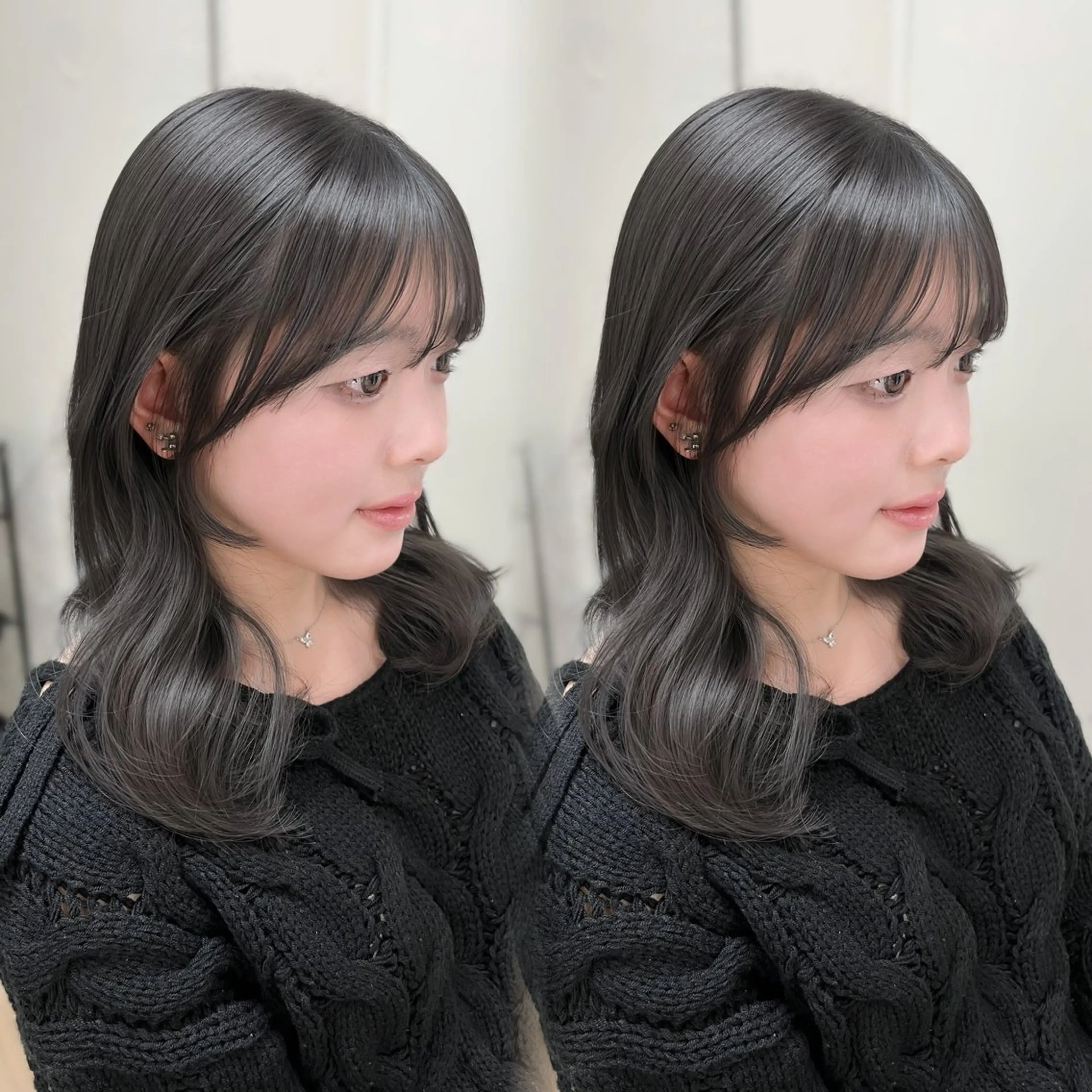 セミロング カラー 顔周りカット 似合わせカット カット ヘアカラー 上品モテガーリー Rena🎀のヘアスタイル