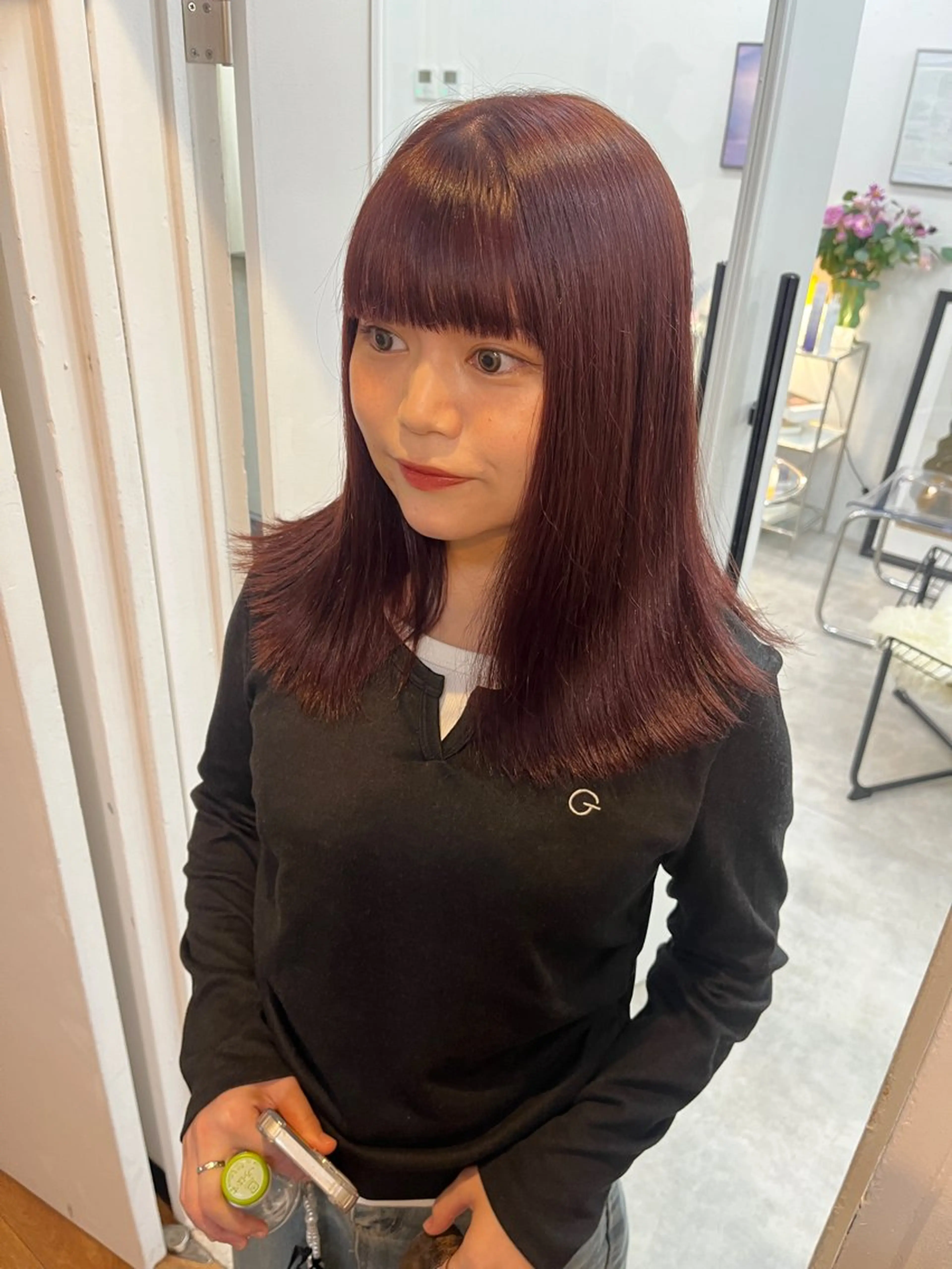 セミロング ボブパーマ🥣KON コンナツミのヘアスタイル