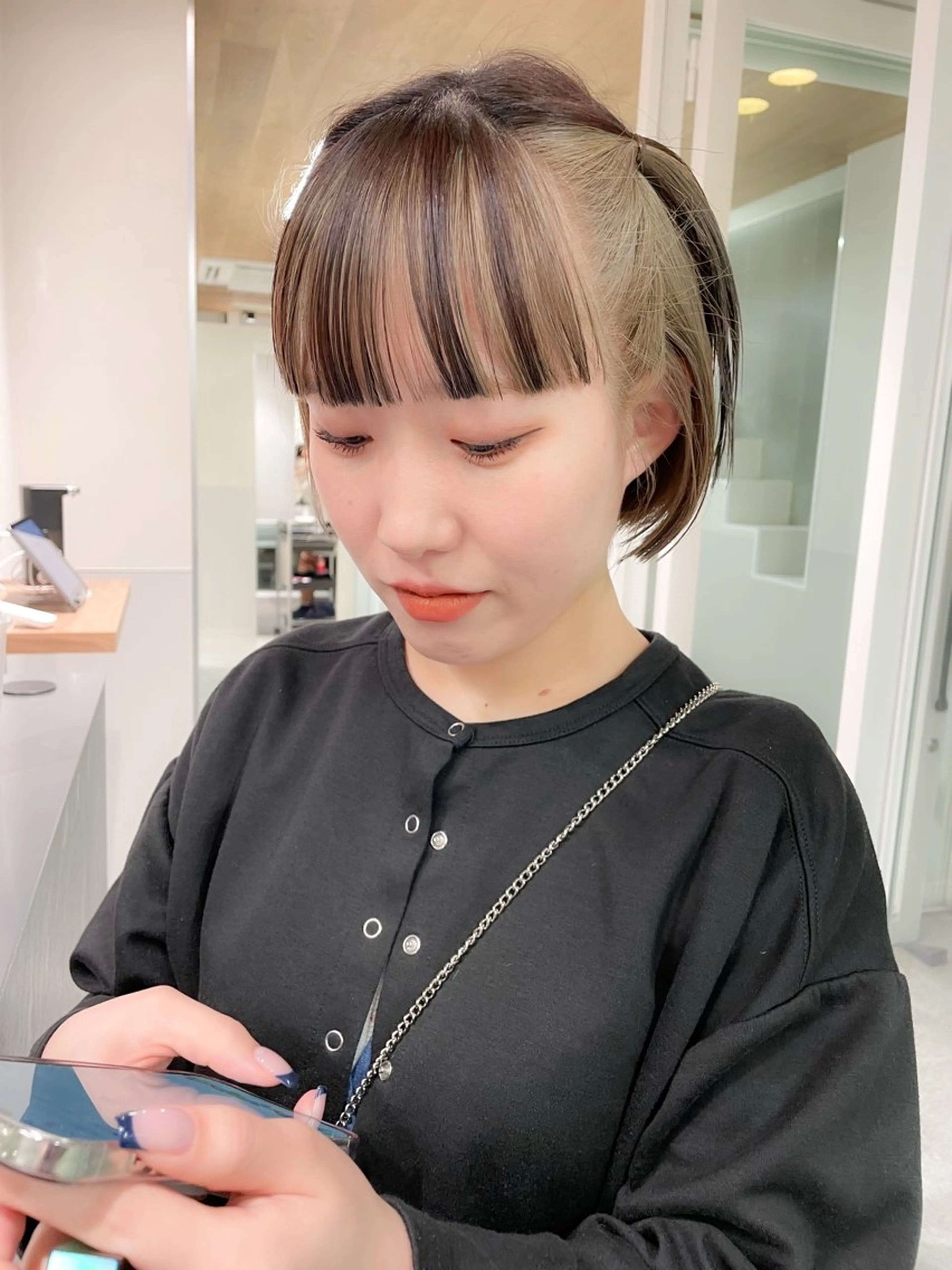 ミディアム カラー パーマ 💖美髪矯正💖 辻未侑のヘアスタイル