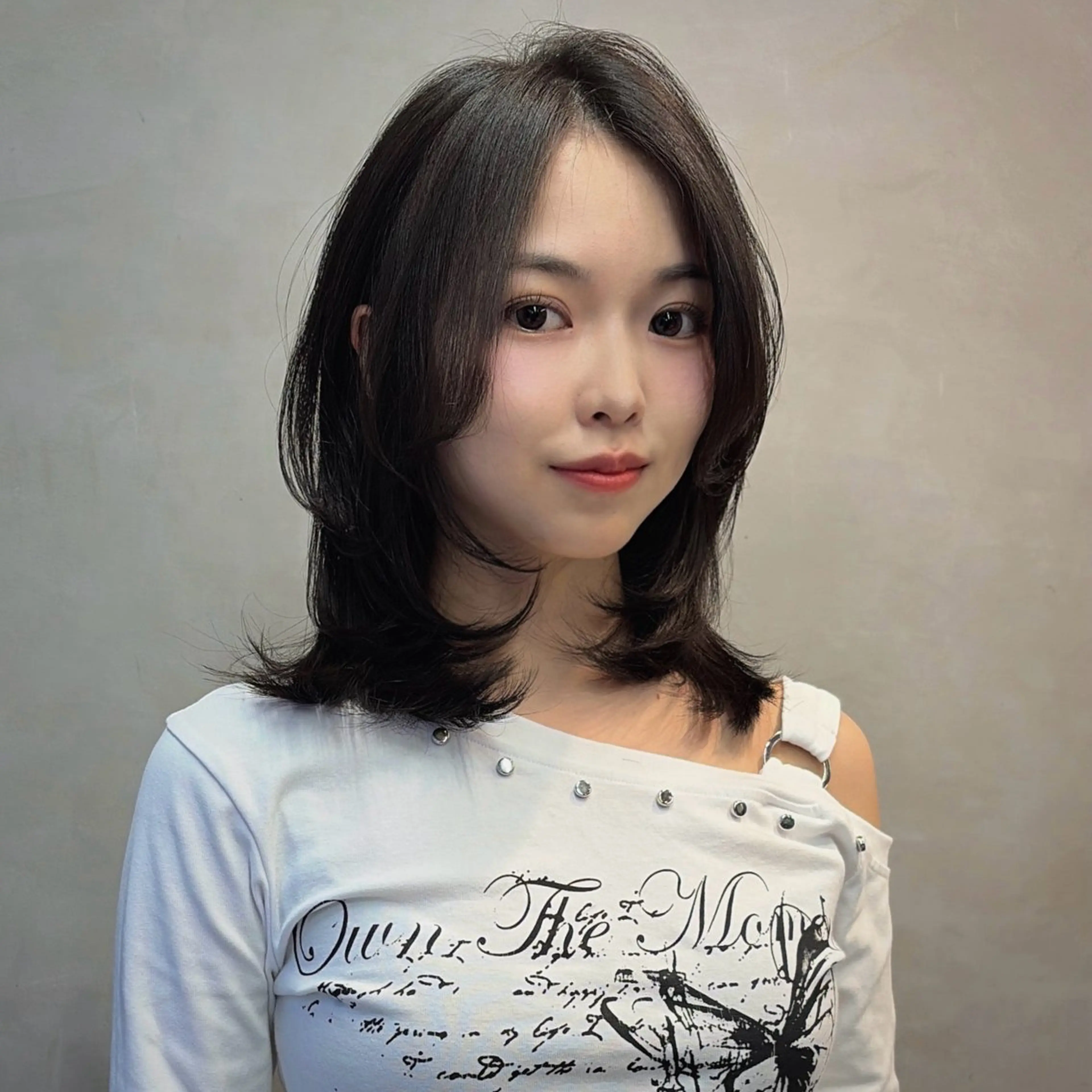 ミディアム カット トリートメント レイヤー/ウルフ🤍 mayo.のヘアスタイル