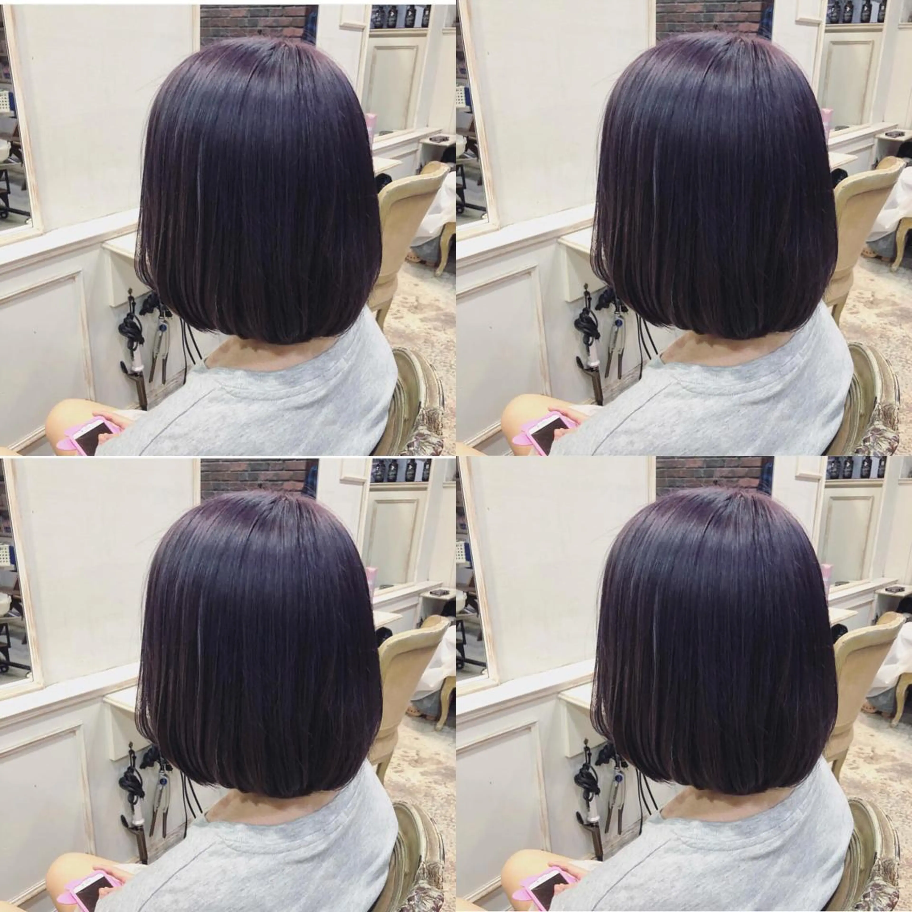 ショート カラー イルミナカラー パープルカラー 髪質改善/縮毛矯正/ トリートメント/庭田のヘアスタイル