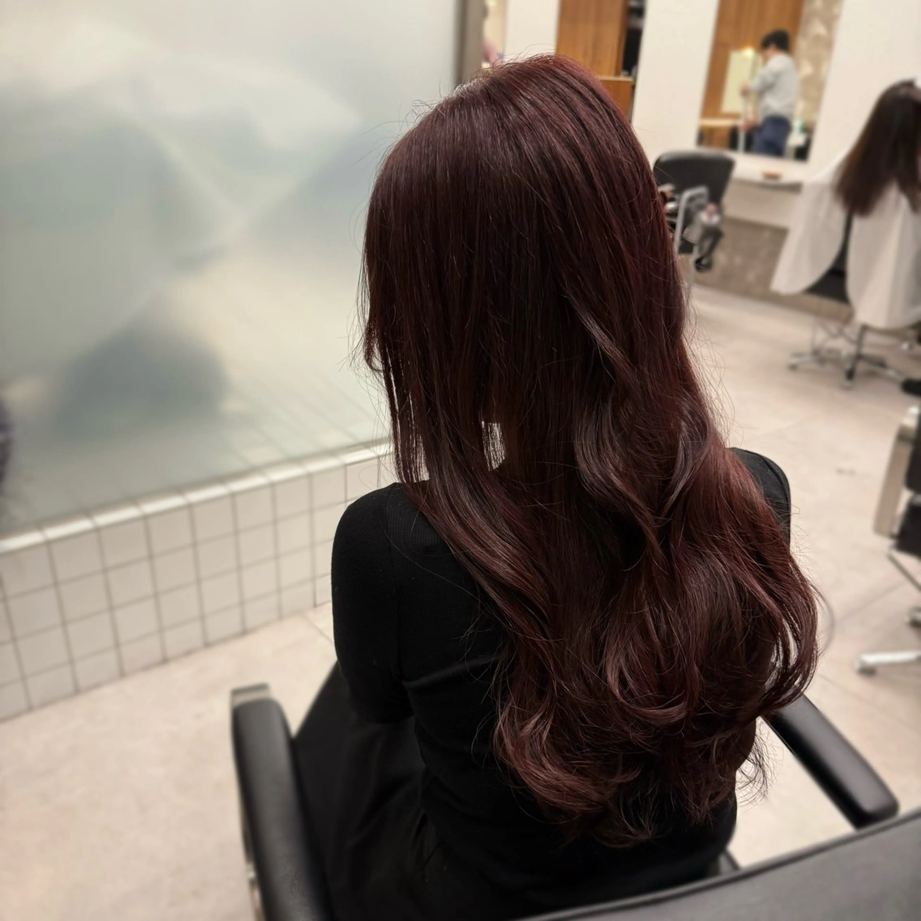 ロング カラー ヘアカラー トリートメント 縮毛矯正+モテカラー 🎀✨MIHOのヘアスタイル
