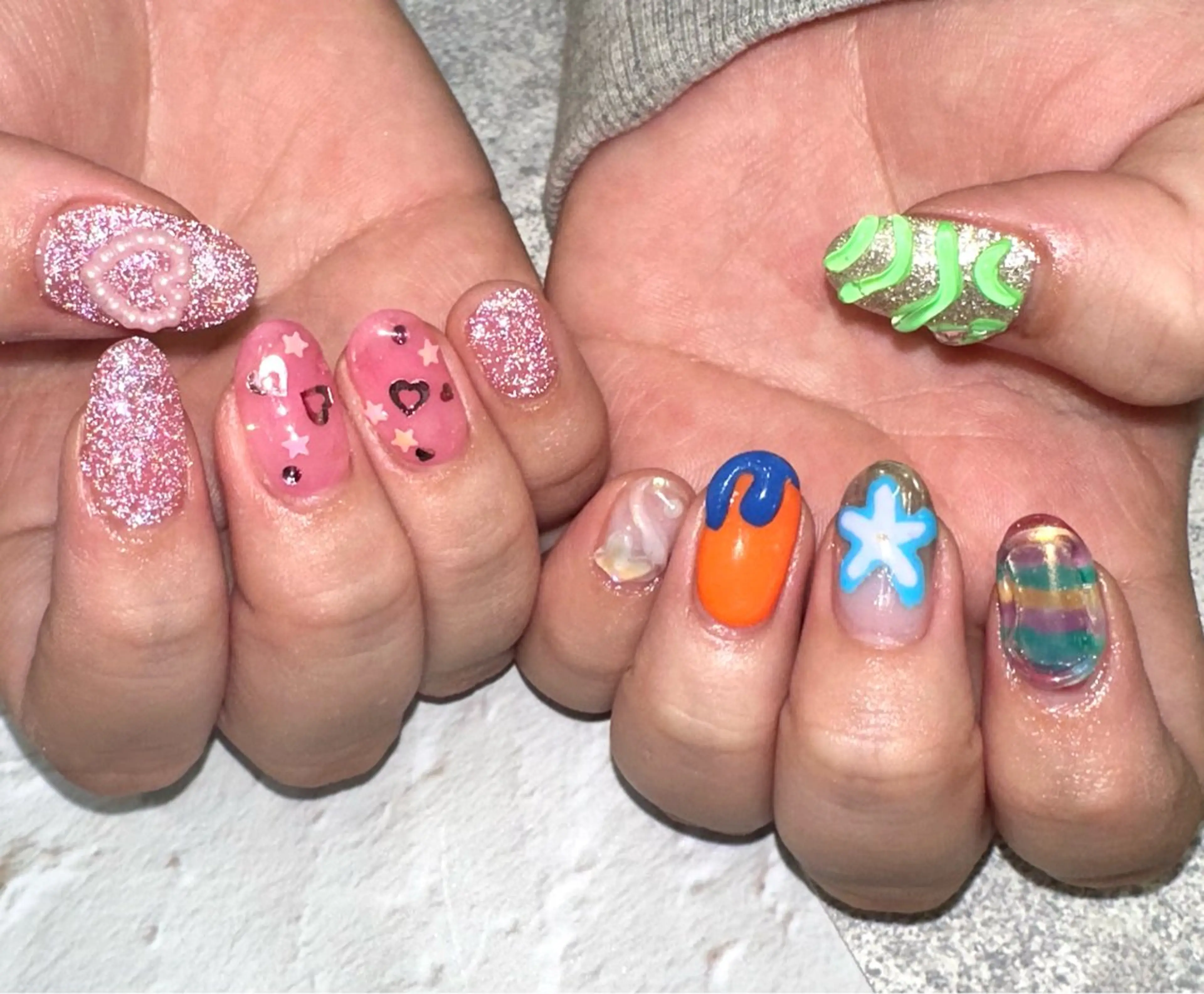 ネイル フラッシュネイル Saki _Grancieuxのネイルデザイン