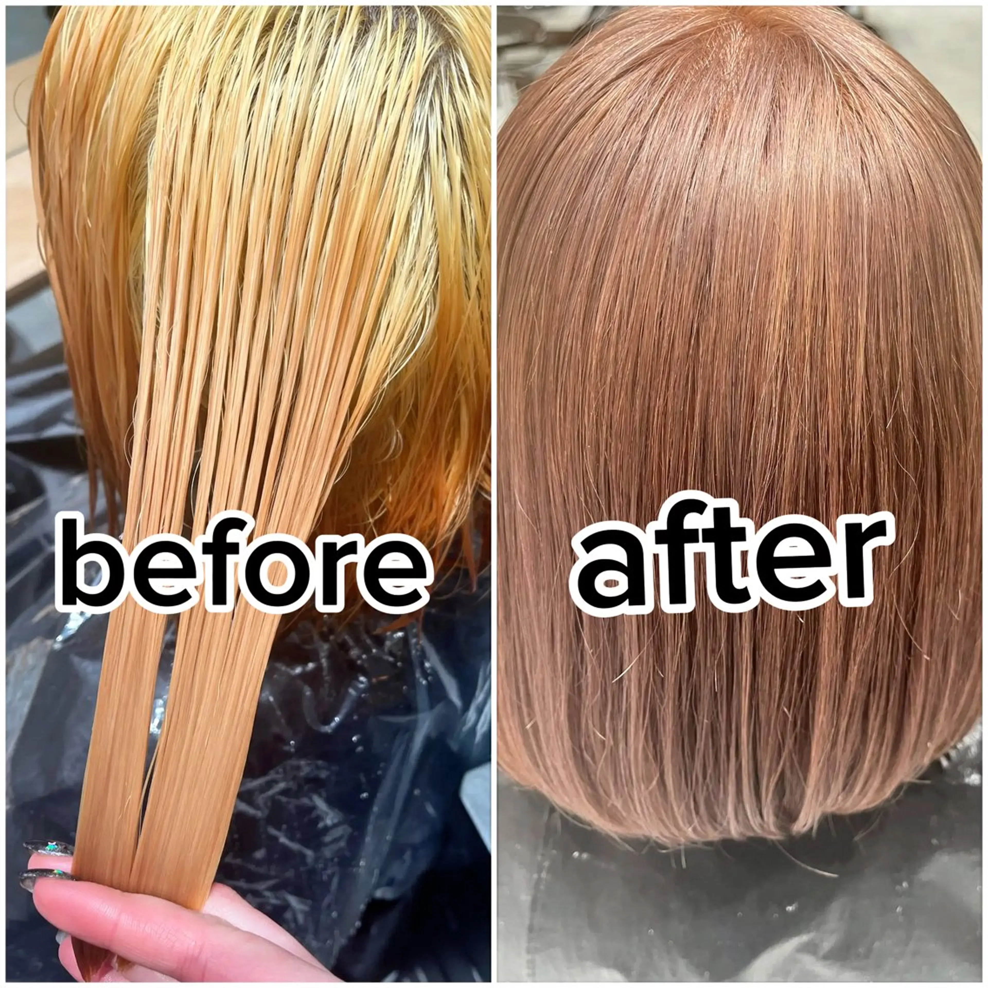 カラー ベージュカラー ピンクカラー ピンクベージュ ⛄️ブリーチカラー/ れい🐯のヘアスタイル