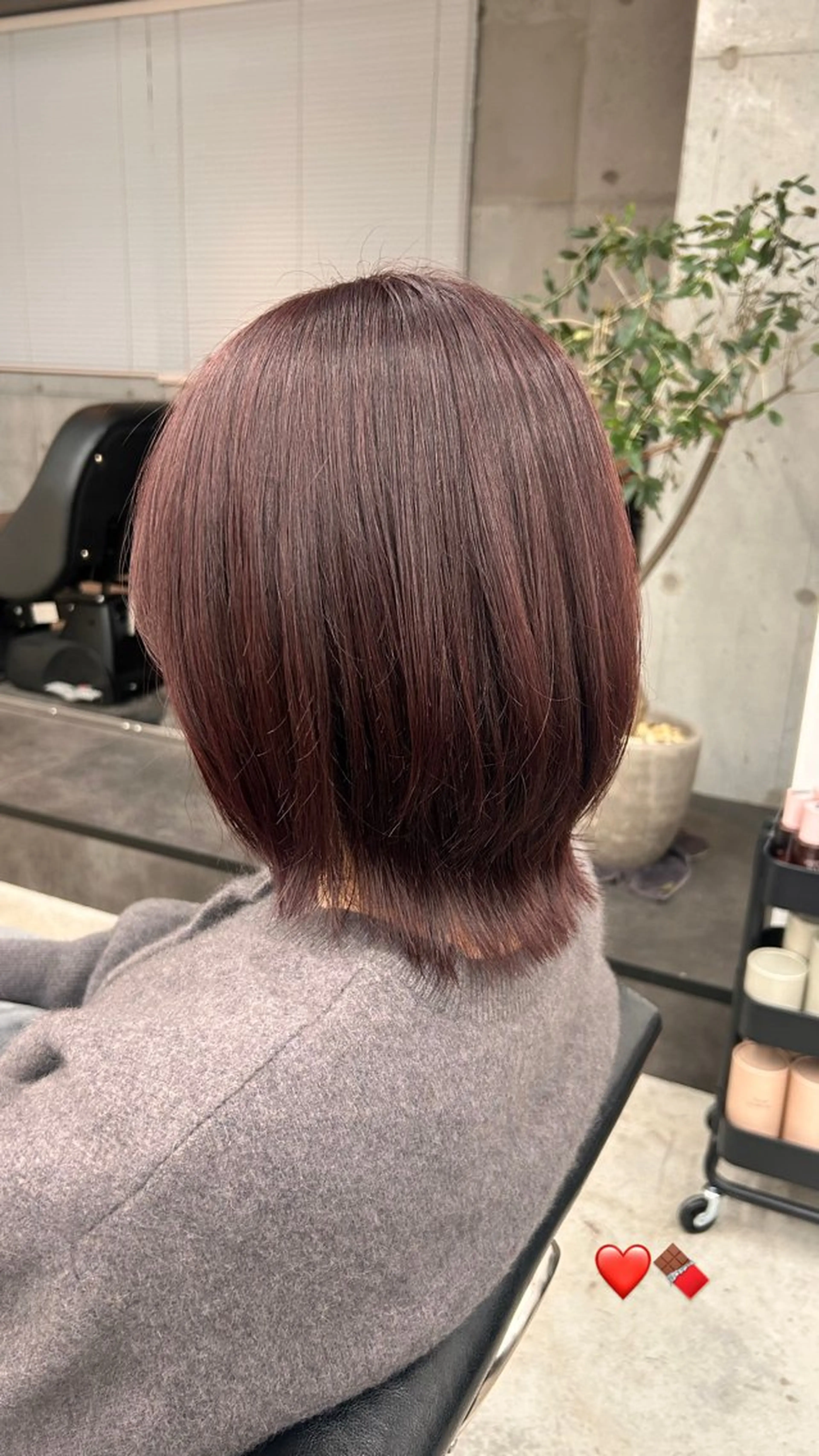 ミディアム カット ヘアカラー ボブ/暖色カラー 🎧 kei 🎀のヘアスタイル