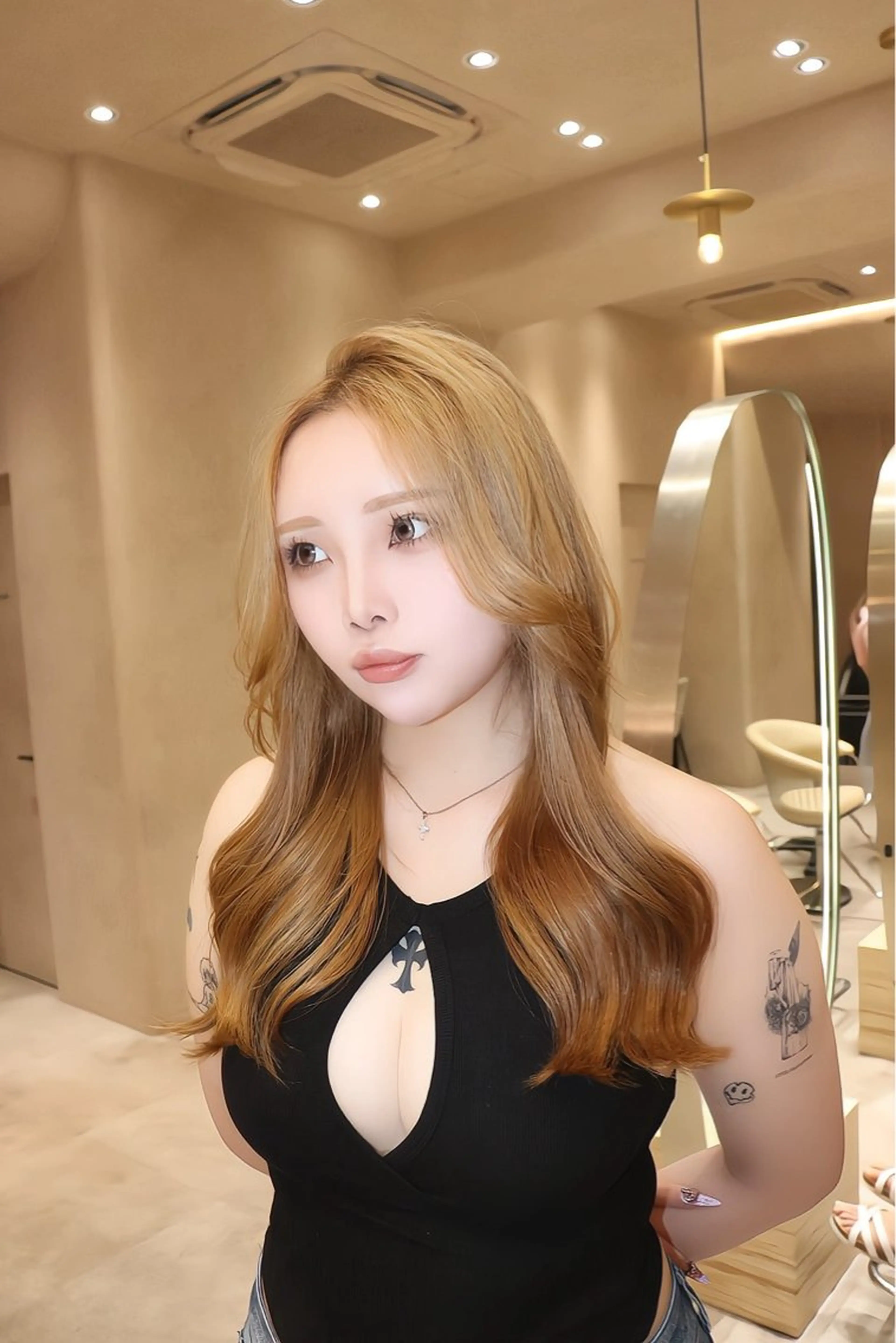 セミロング カット ヘアカラー トリートメント 韓国ヘア/館林美容室 /髪質改善/涼のヘアスタイル