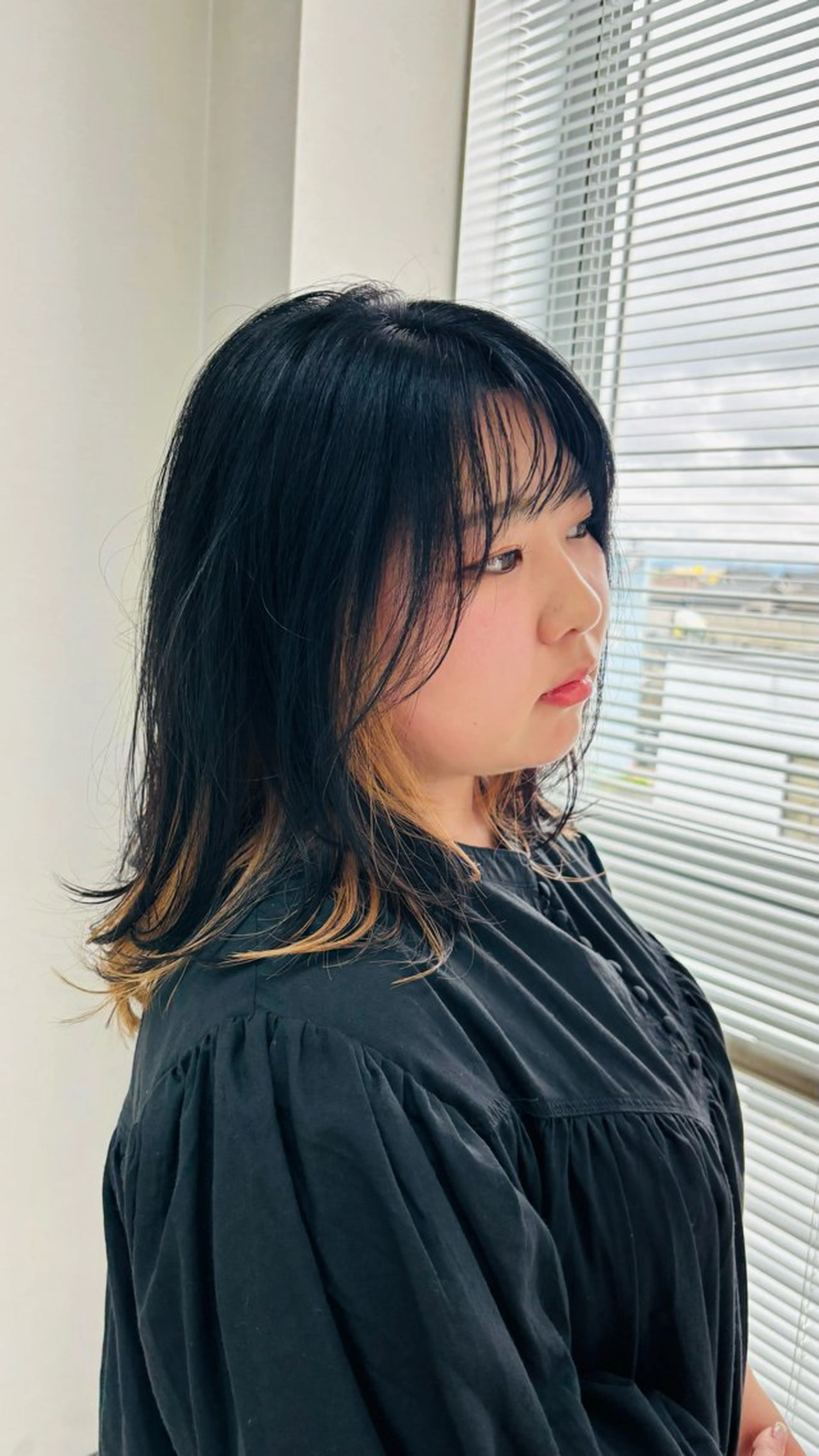 セミロング 顔まわりレイヤー 顔周りカット レイヤーカット musu hair所属・田澤未紗 /竹尾インター2分のヘアスタイル