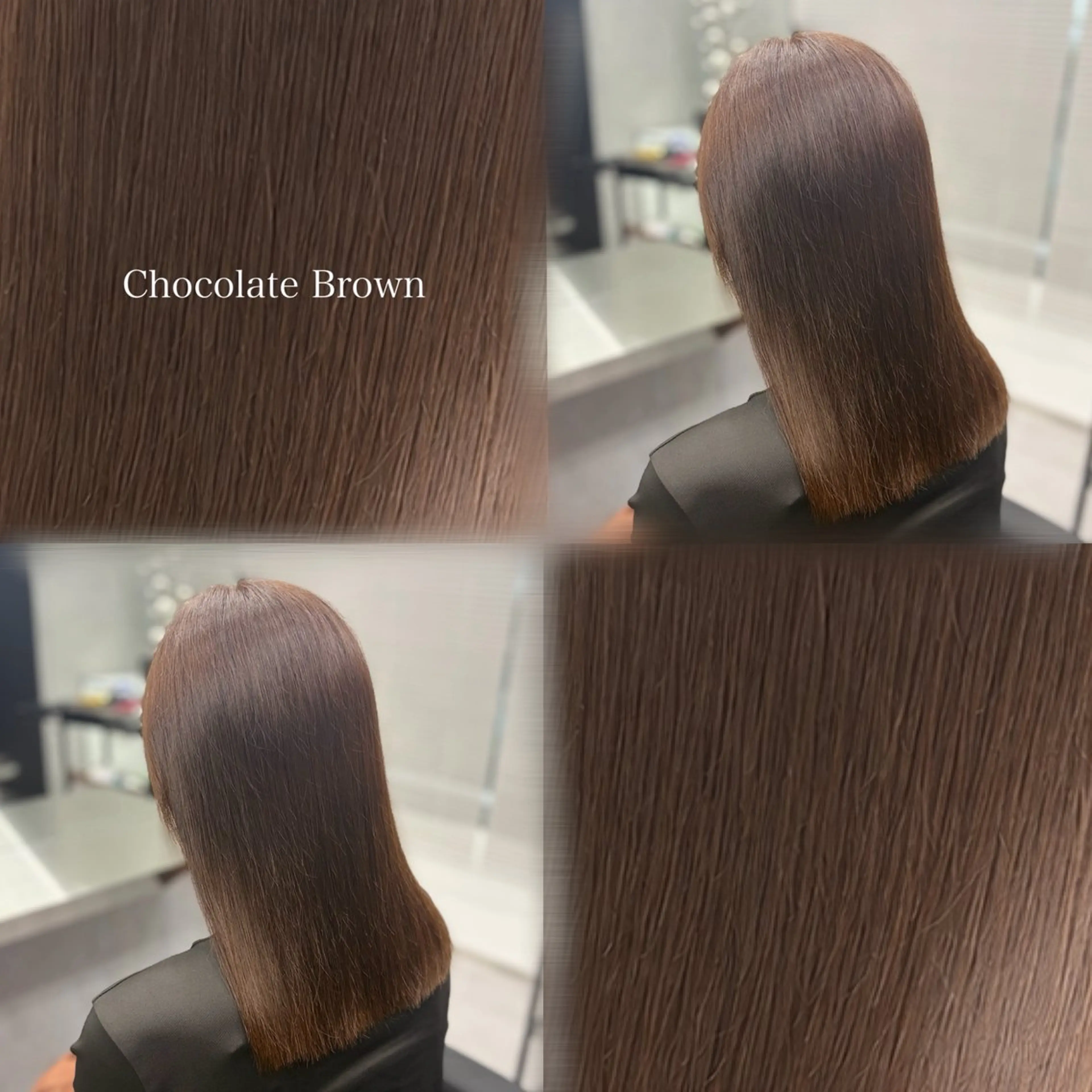 セミロング カラー 鶴川 萌菜のヘアスタイル