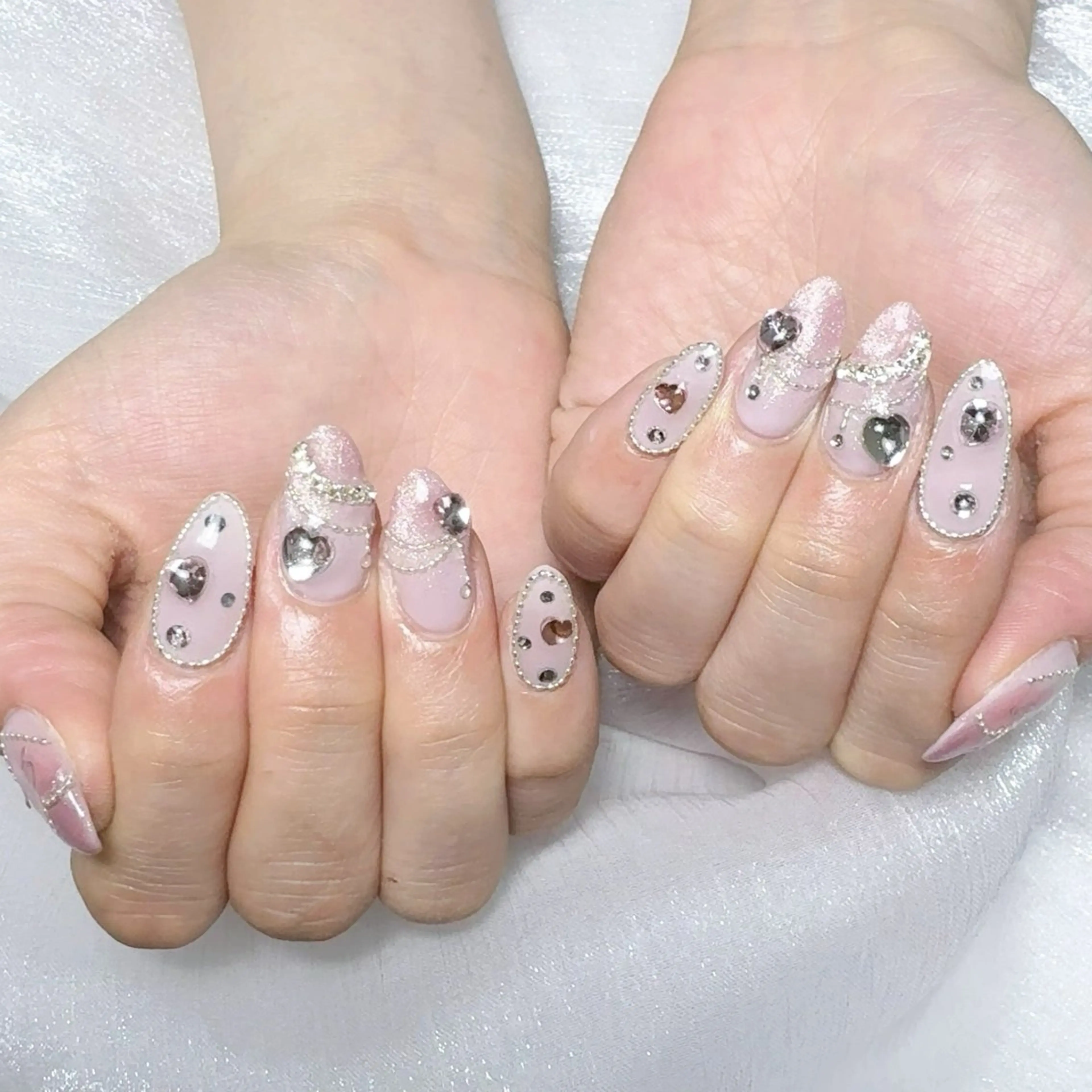 メンズ ネイル メンズ韓国風 アートネイル オーロラネイル ガーリー キラキラネイル ハンドネイル Nail salon 木にいるのネイルデザイン