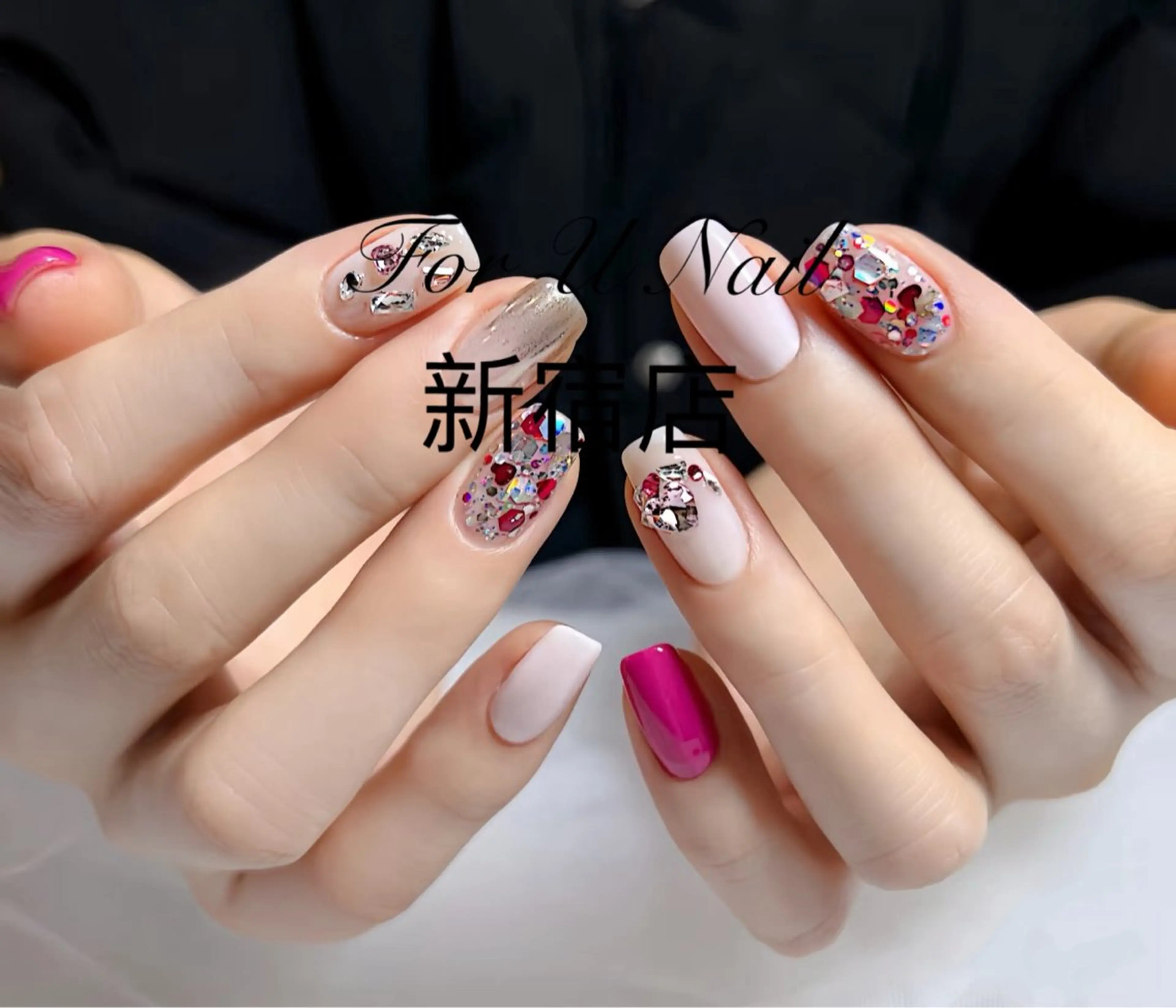 メンズ ネイル アートネイル フレンチネイル ジェルネイル キラキラネイル パラジェル Bloom スカルプ専門店のネイルデザイン