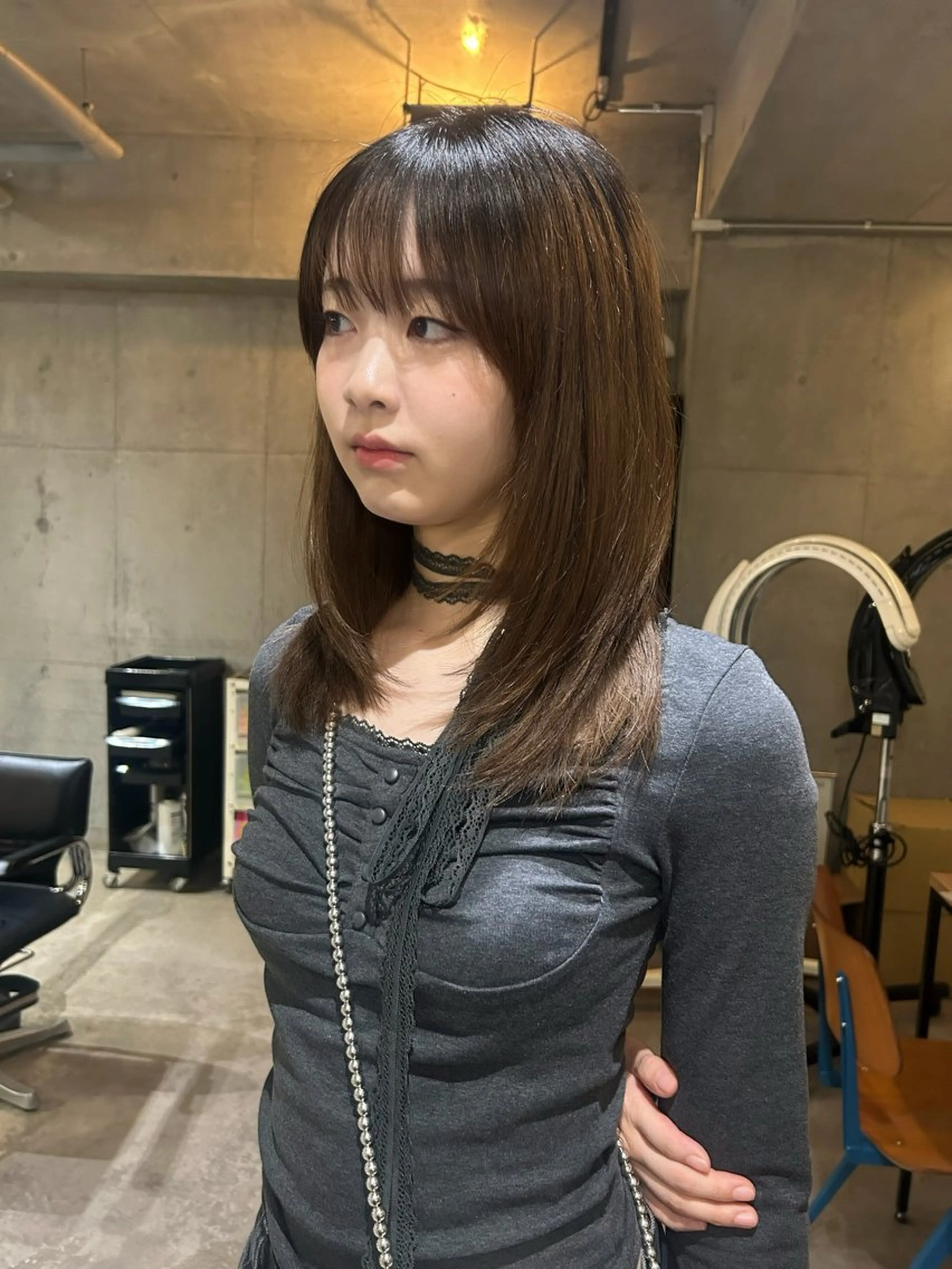 ミディアム 韓国ボブ/レイヤー ボブ/ EMIRIのヘアスタイル