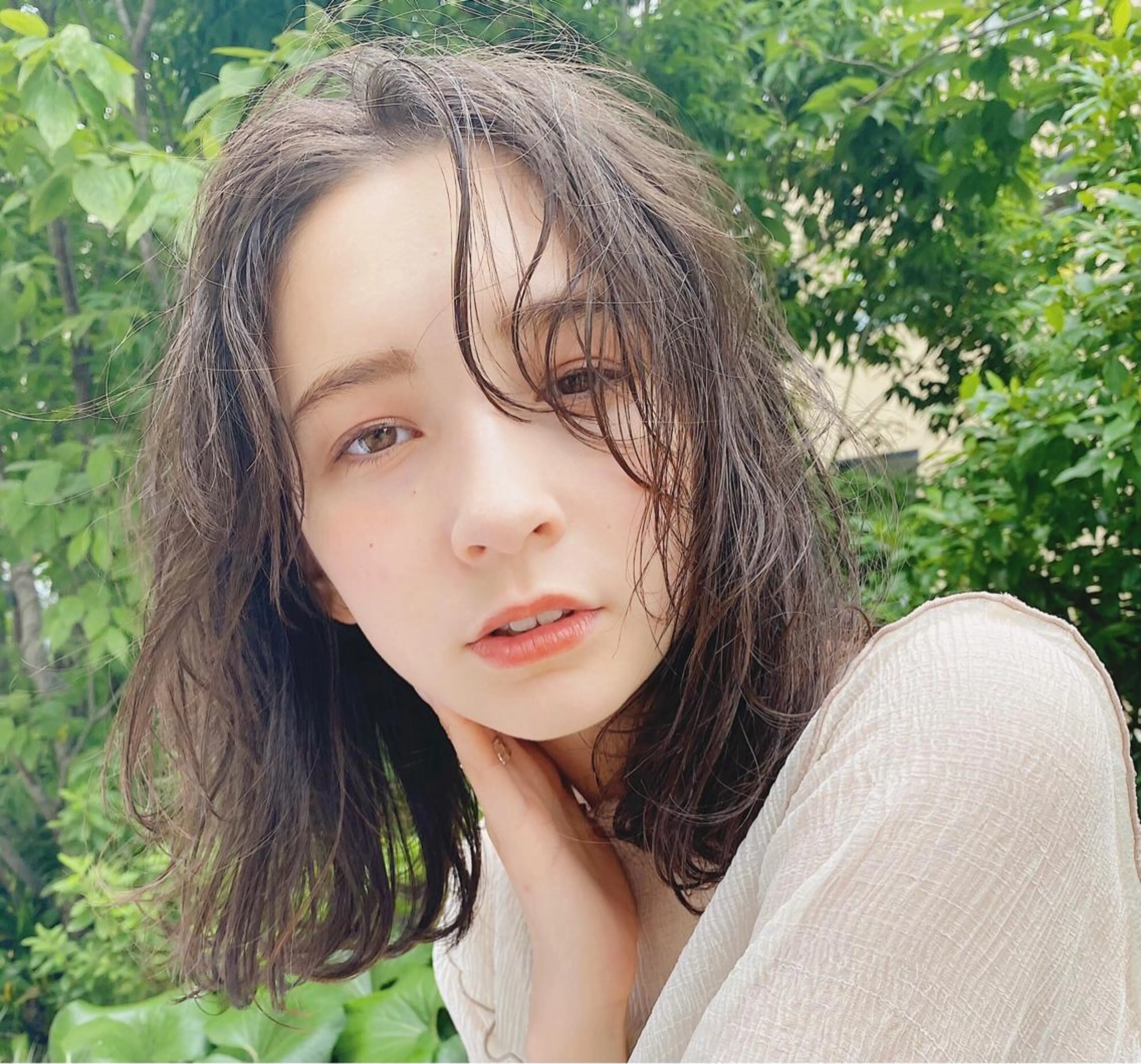 セミロング カラー パーマ 渋谷/韓国風 西原直樹のヘアスタイル