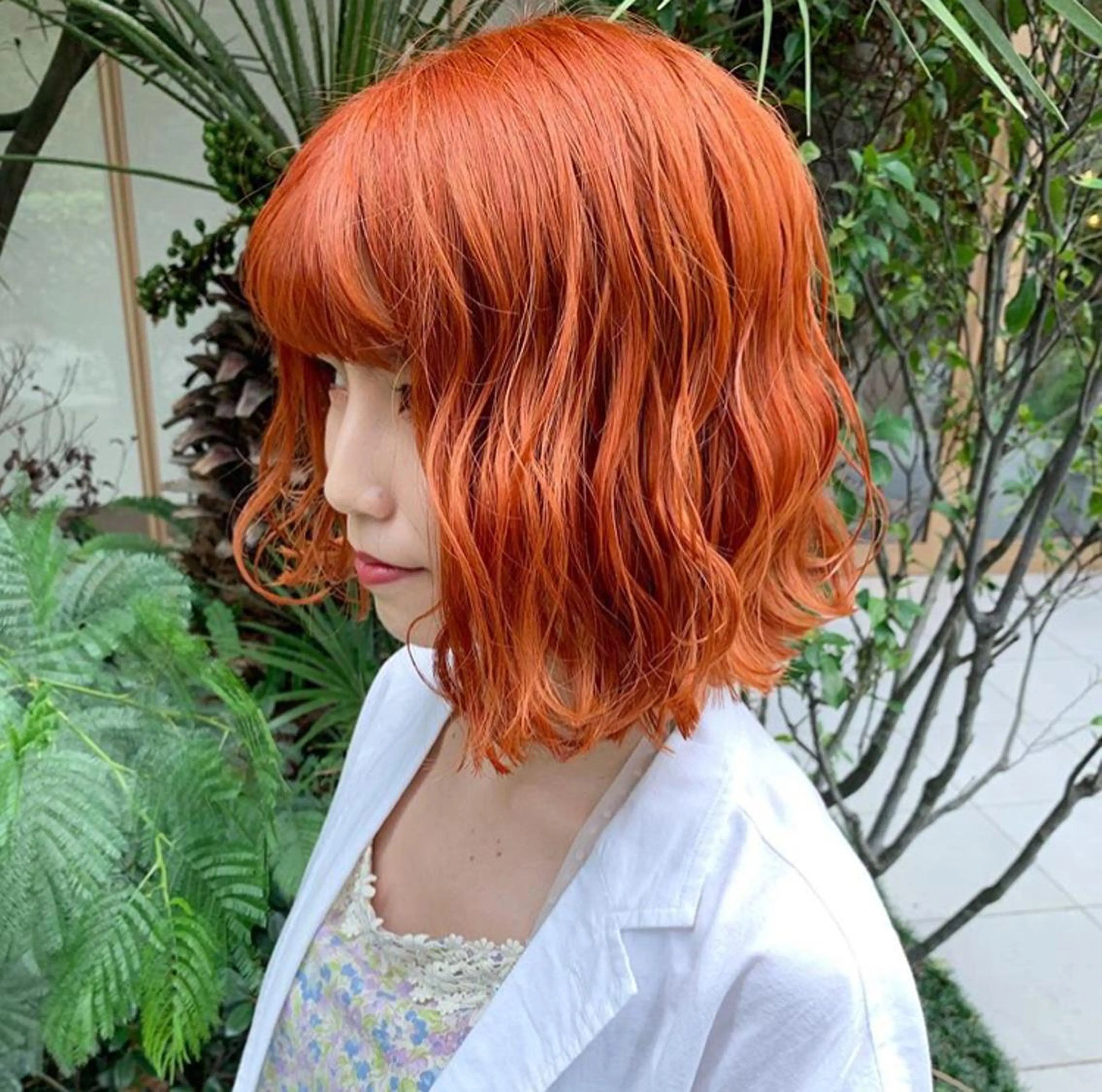 ミディアム カラー オレンジ 🧡色落ちまで2度綺 麗なカラー🧡ヨシキのヘアスタイル