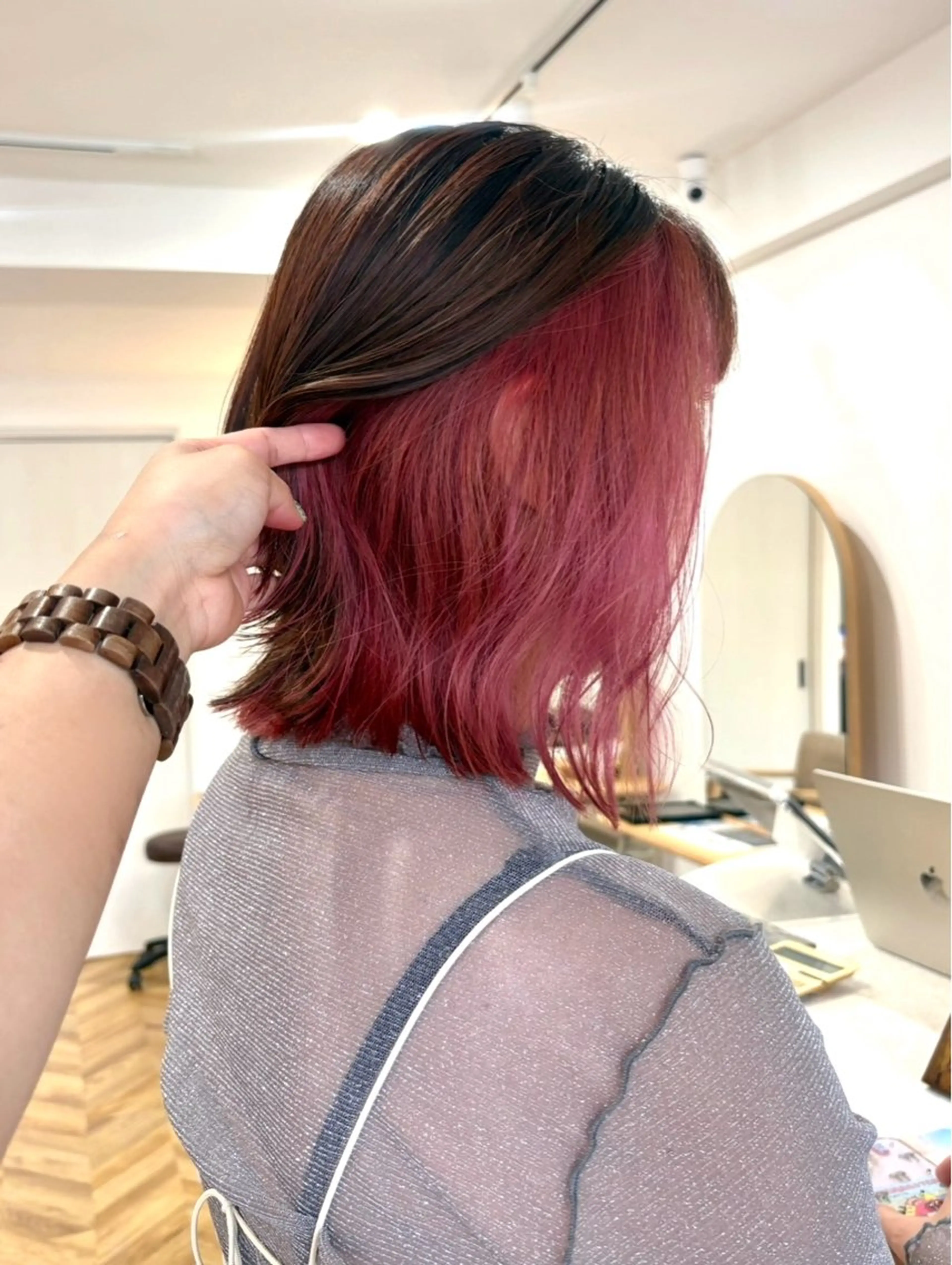 ミディアム カラー カット ヘアカラー トリートメント ノエ/ 縮毛矯正/高岳のヘアスタイル