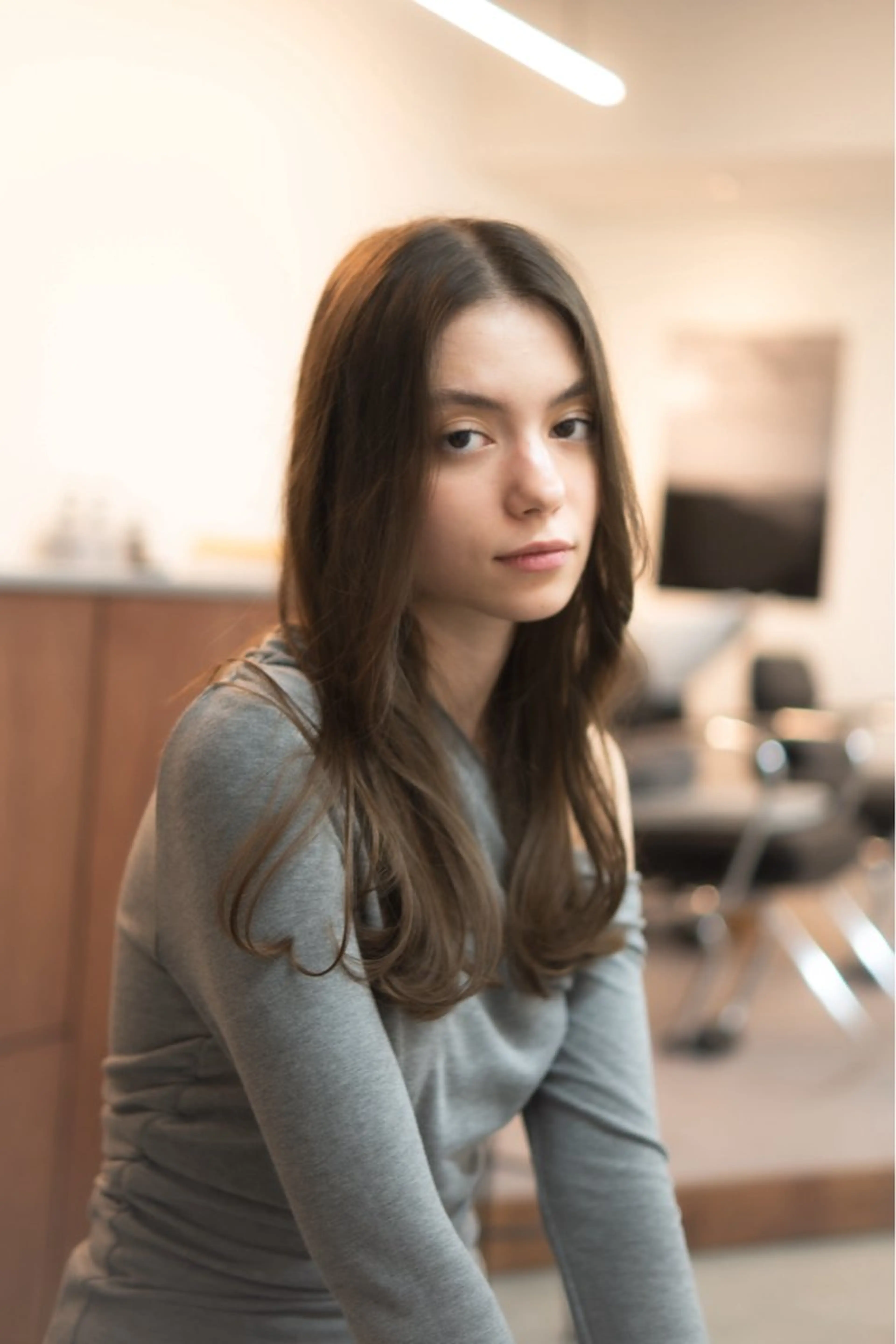 ロング ハッシュカット /レイヤー/大阪中津のヘアスタイル