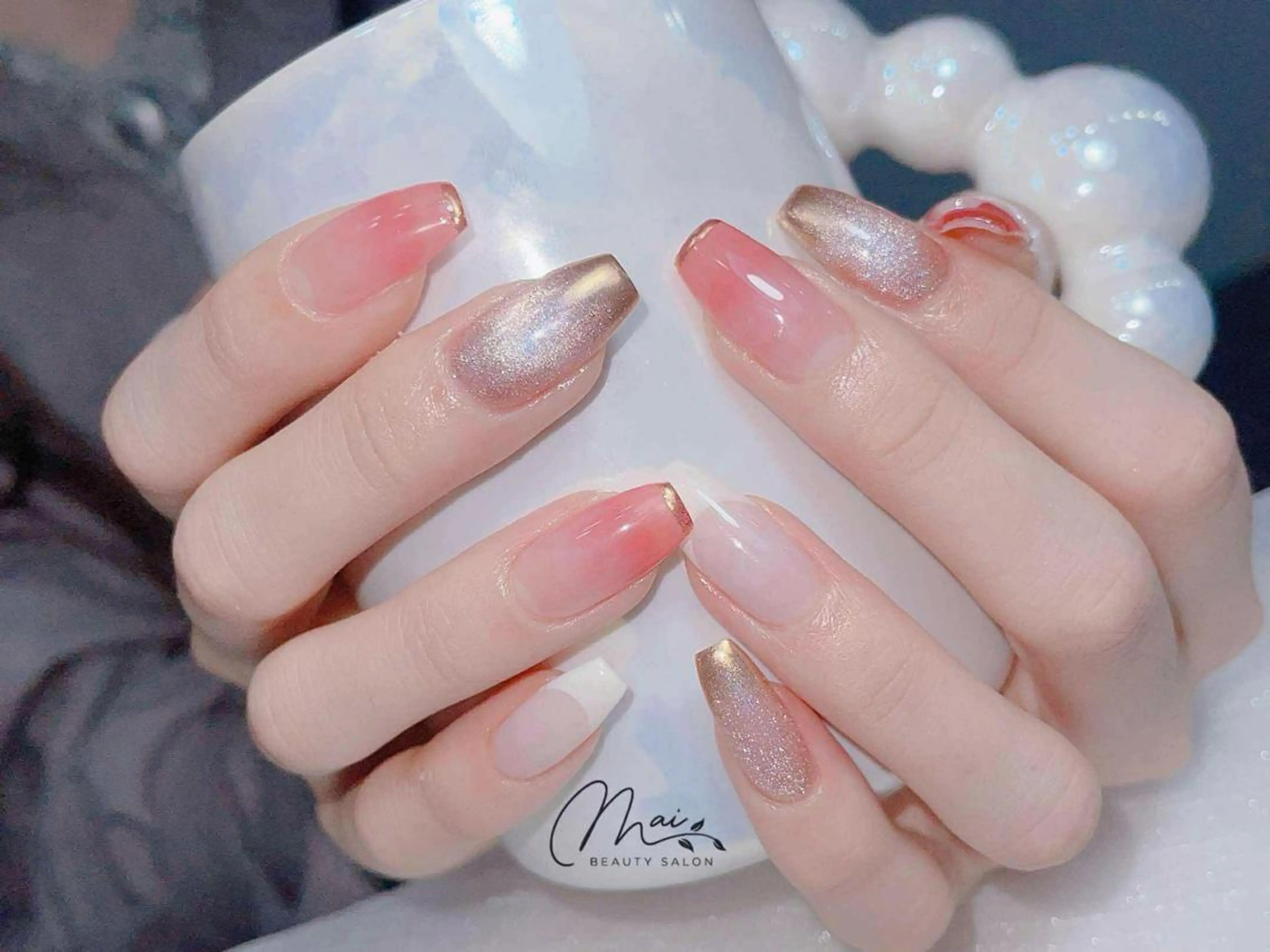 ネイル チークネイル クリアネイル フラッシュネイル フレンチネイル ハート MaiBeauty dodoのネイルデザイン