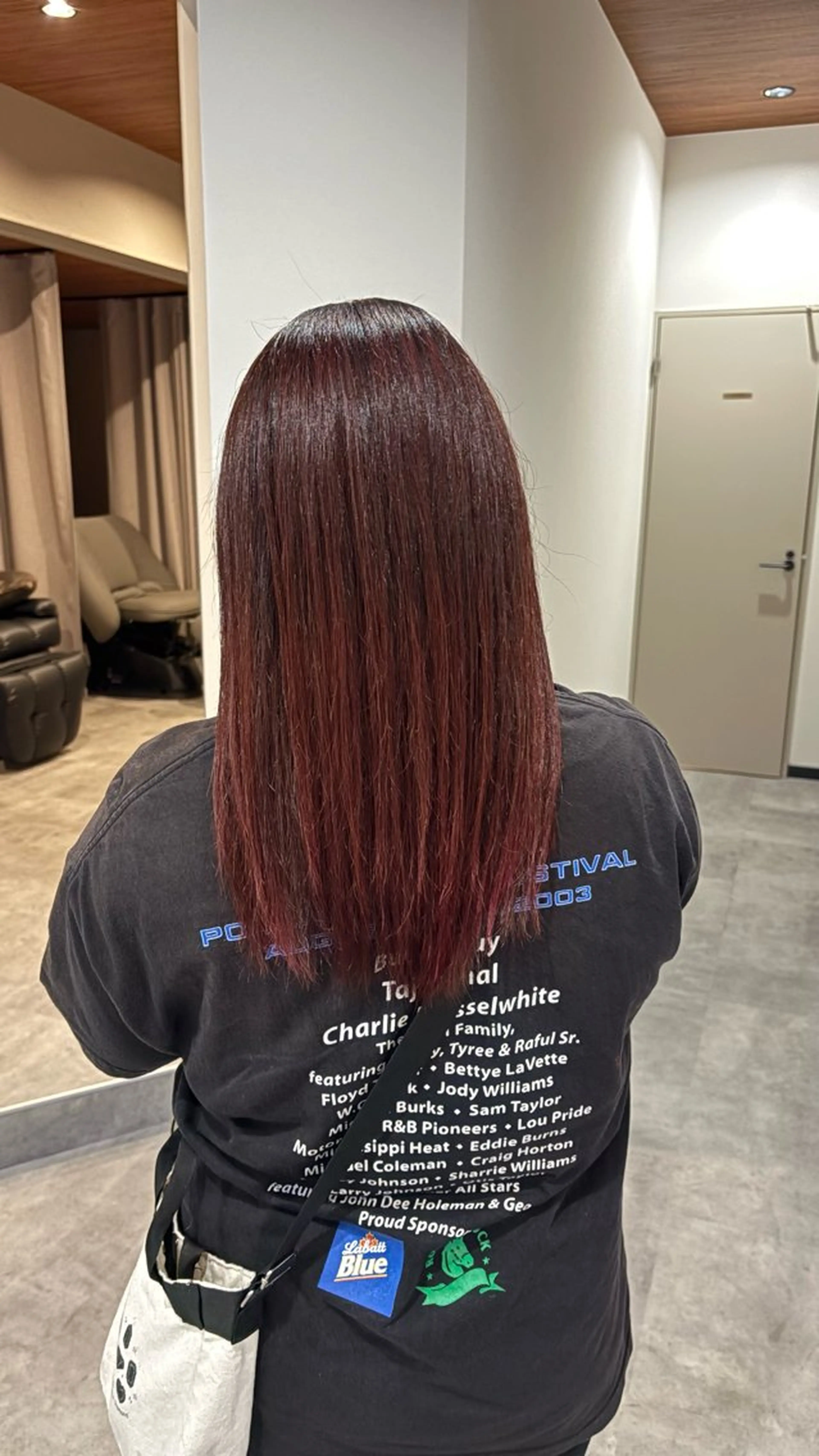 セミロング カラー 豊橋/菜月/ブリーチ /艶カラーハイトーンのヘアスタイル