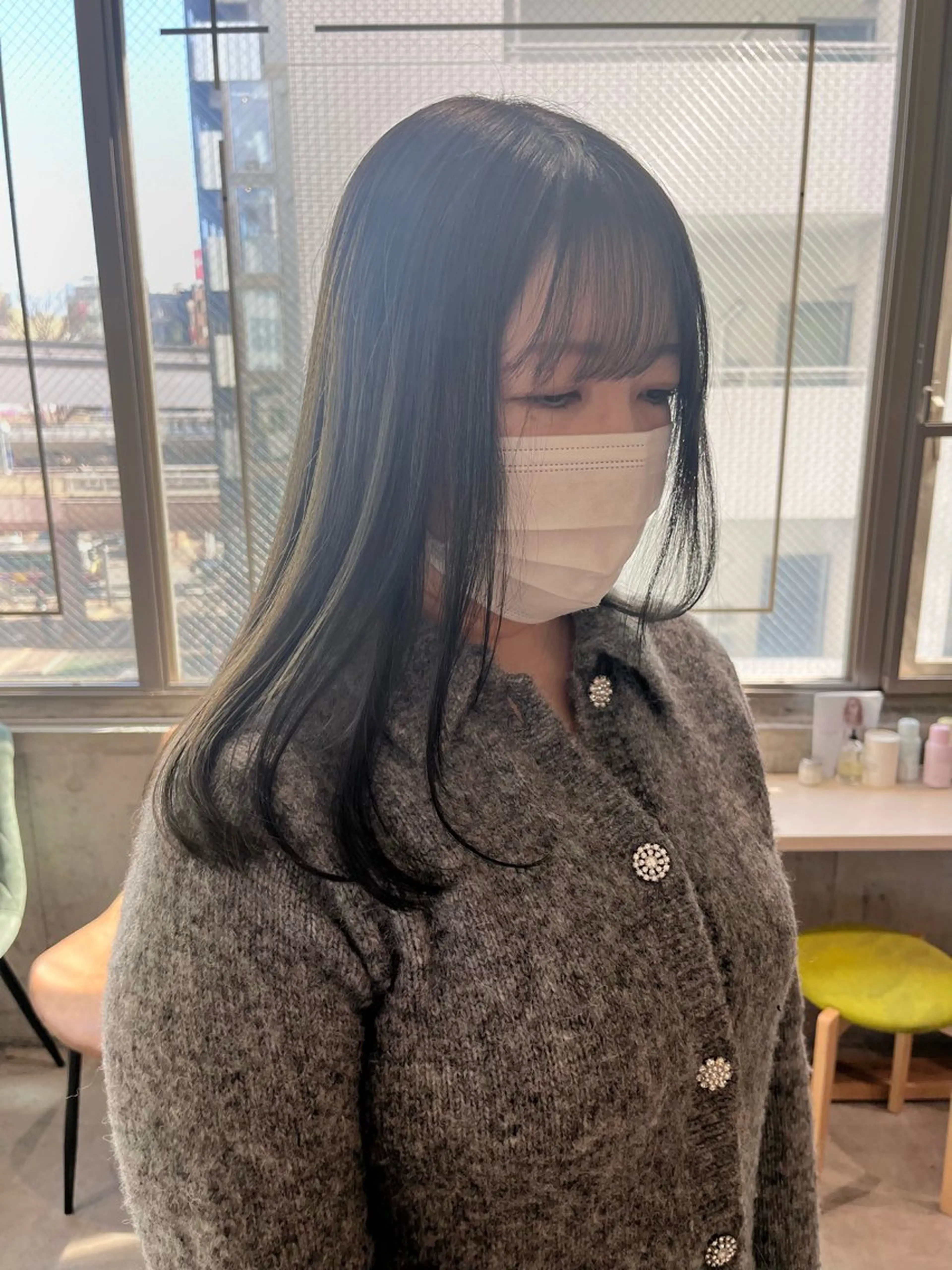 ミディアム カット ヘアカラー ｵﾀｸ美容師🛍/ 酸性ストレート/艶髪のヘアスタイル