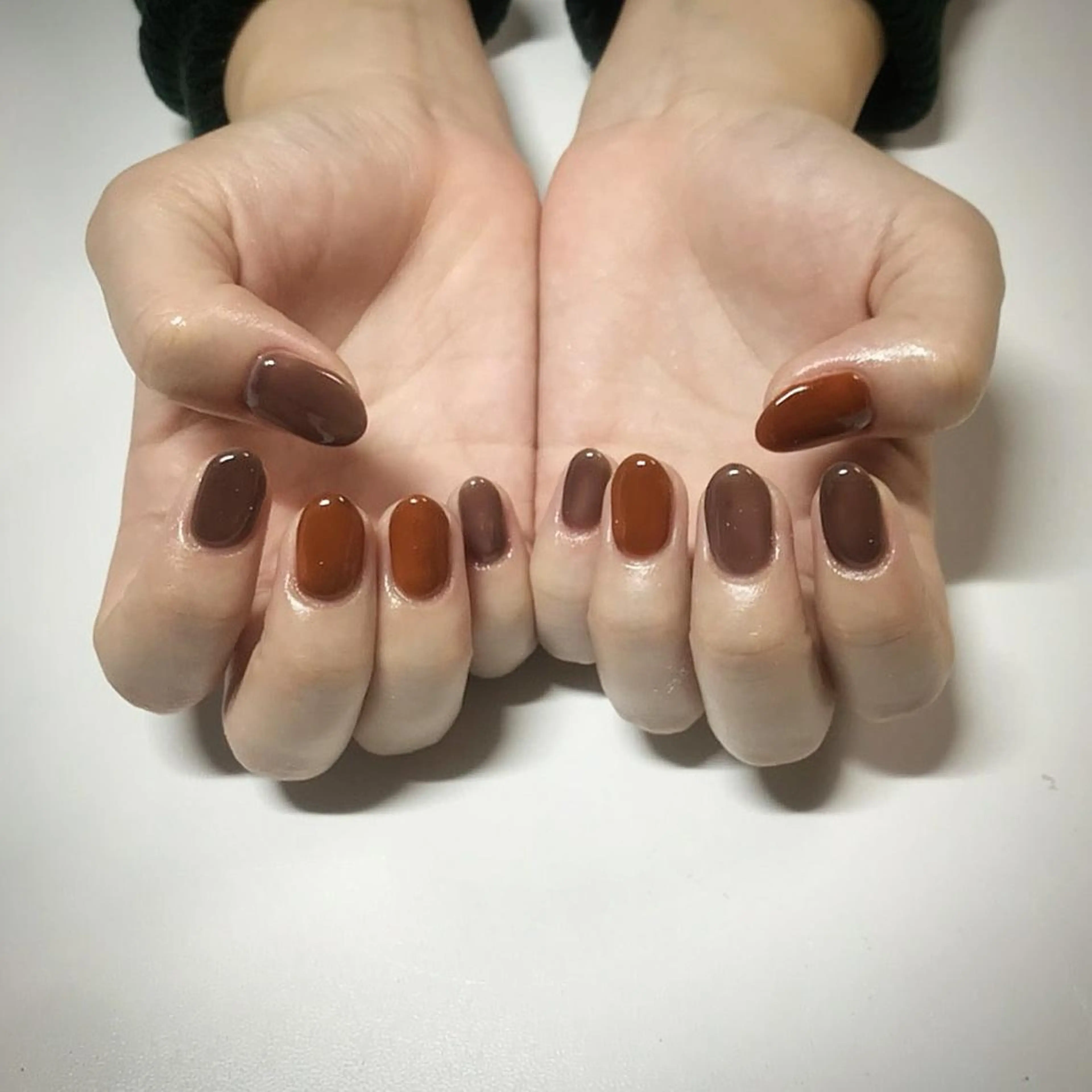 ネイル ブラウン lylynail YUUKAのネイルデザイン