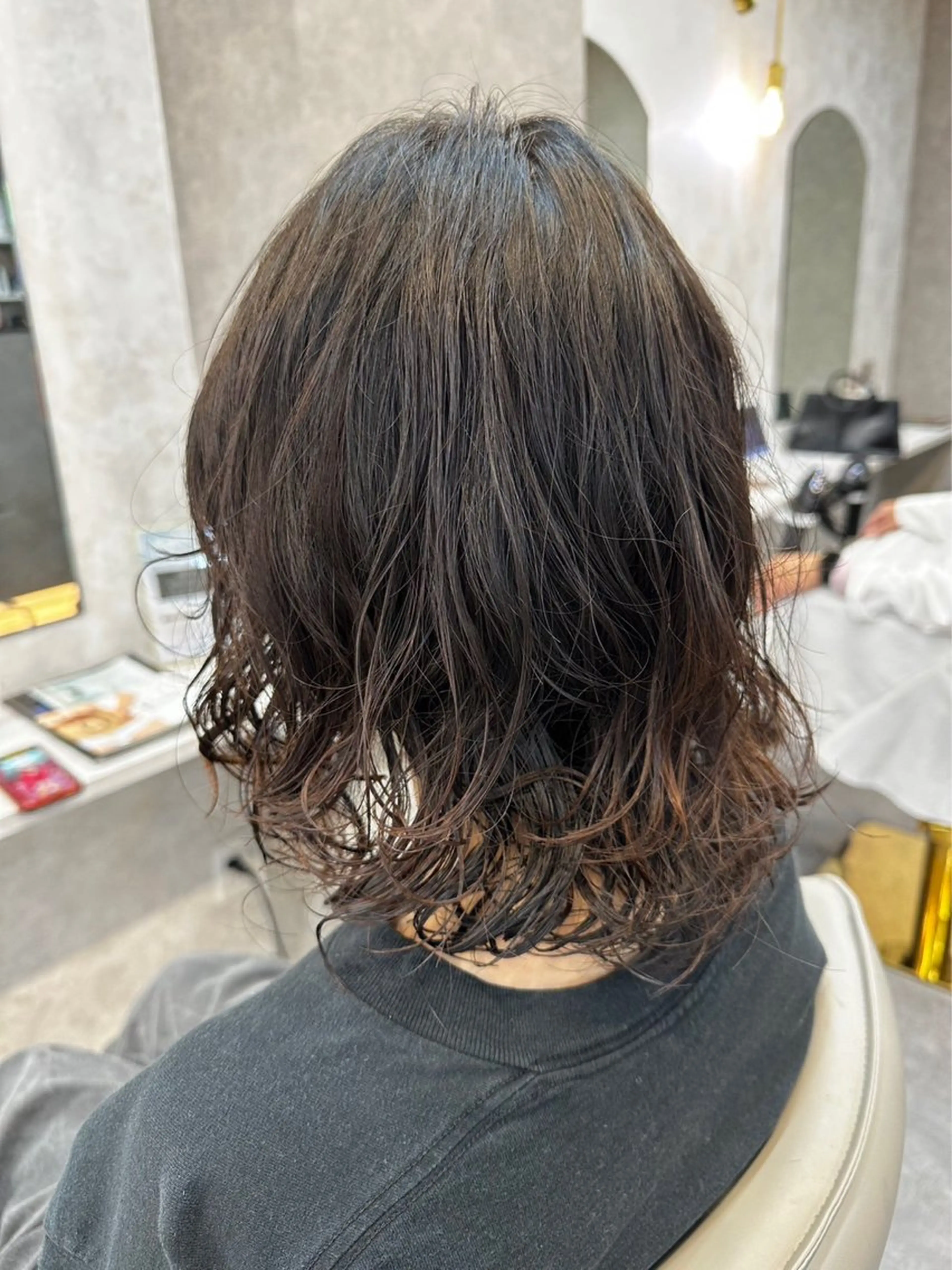 ミディアム カット パーマ トリートメント MIKI /LAZO 千歳船橋のヘアスタイル