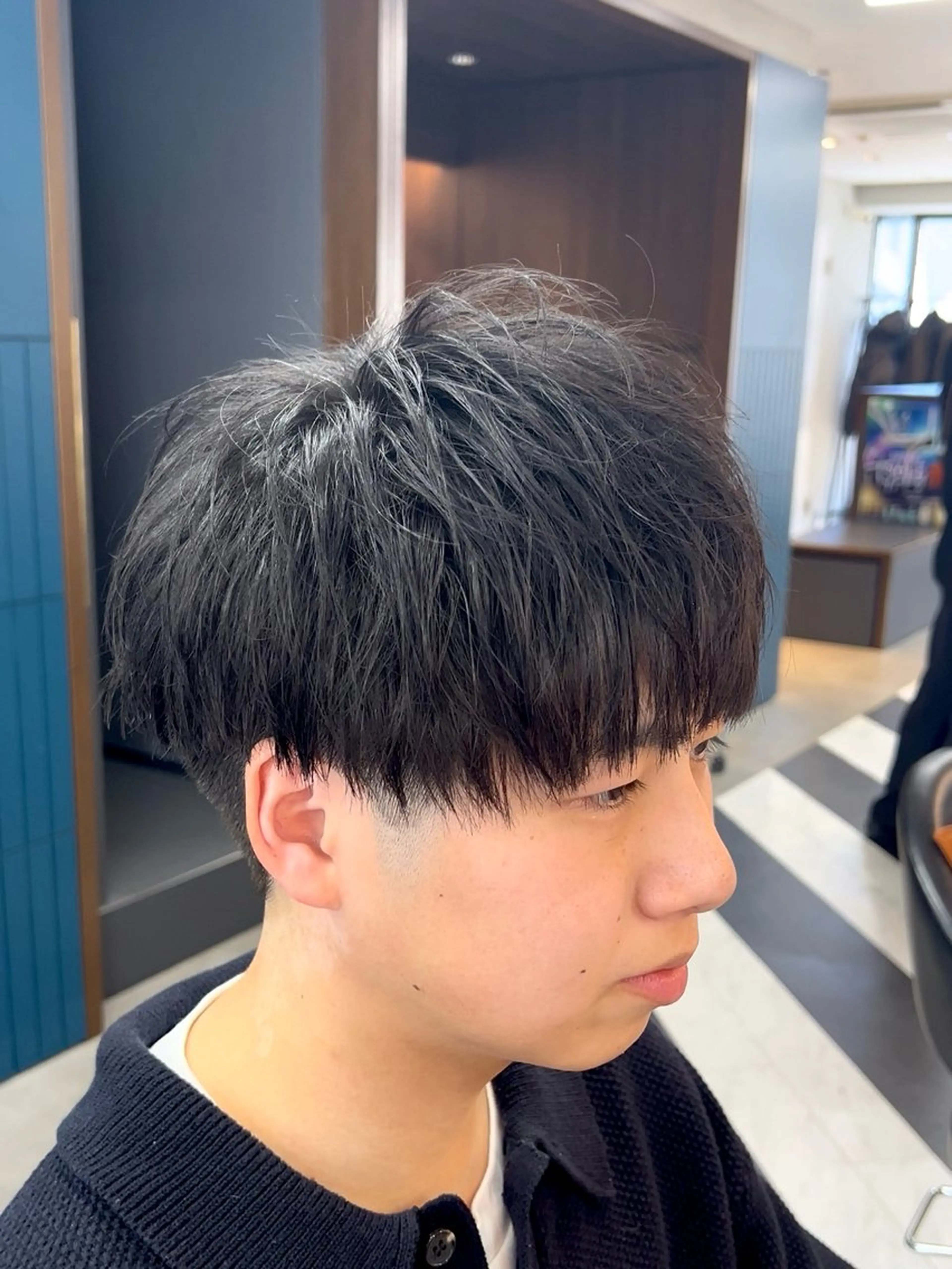 ショート カラー パーマ ヘアアレンジ メンズ カット ヘアセット 伊藤 陸のヘアスタイル